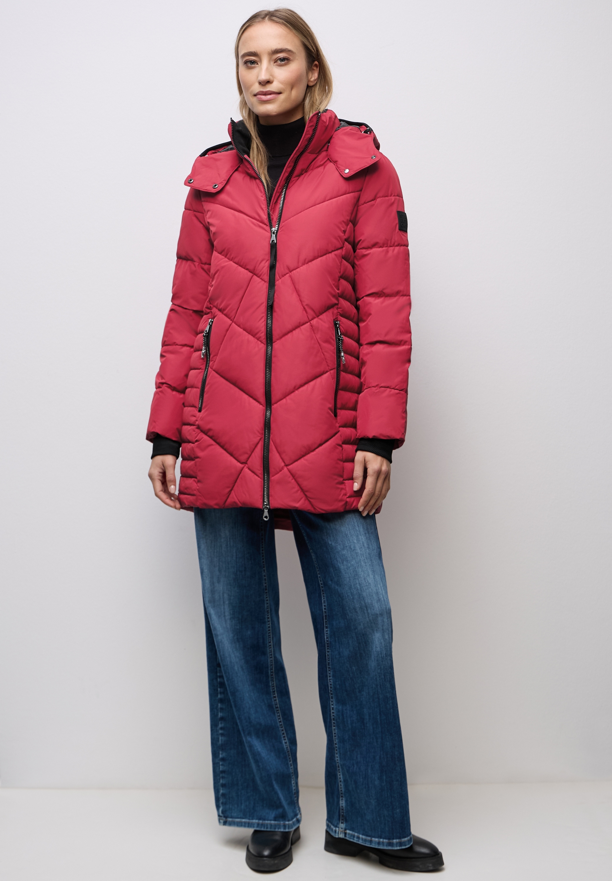 STREET ONE Steppmantel mit abnehmbarer Kapuze