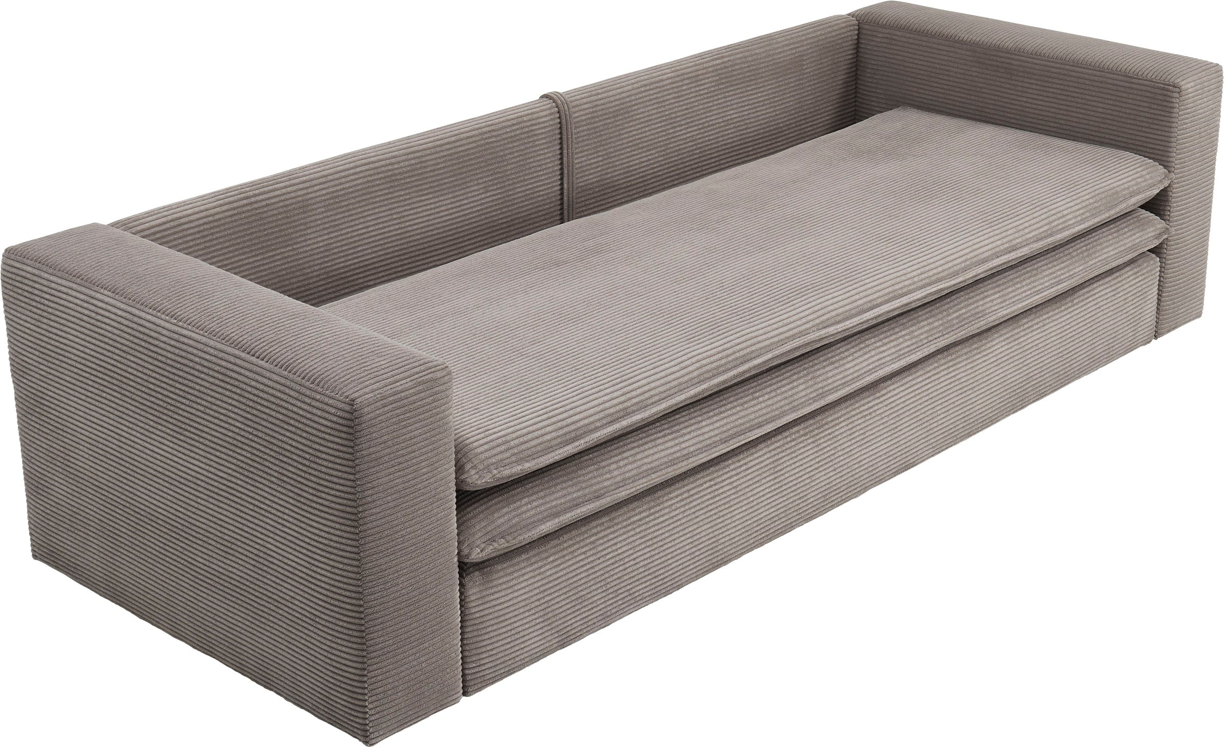 Places of Style Sitzgruppe »PIAGGE«, (2 tlg.), 3-Sitzer-Sofa mit Bettfunktion und Loveseat-Hocker im Set