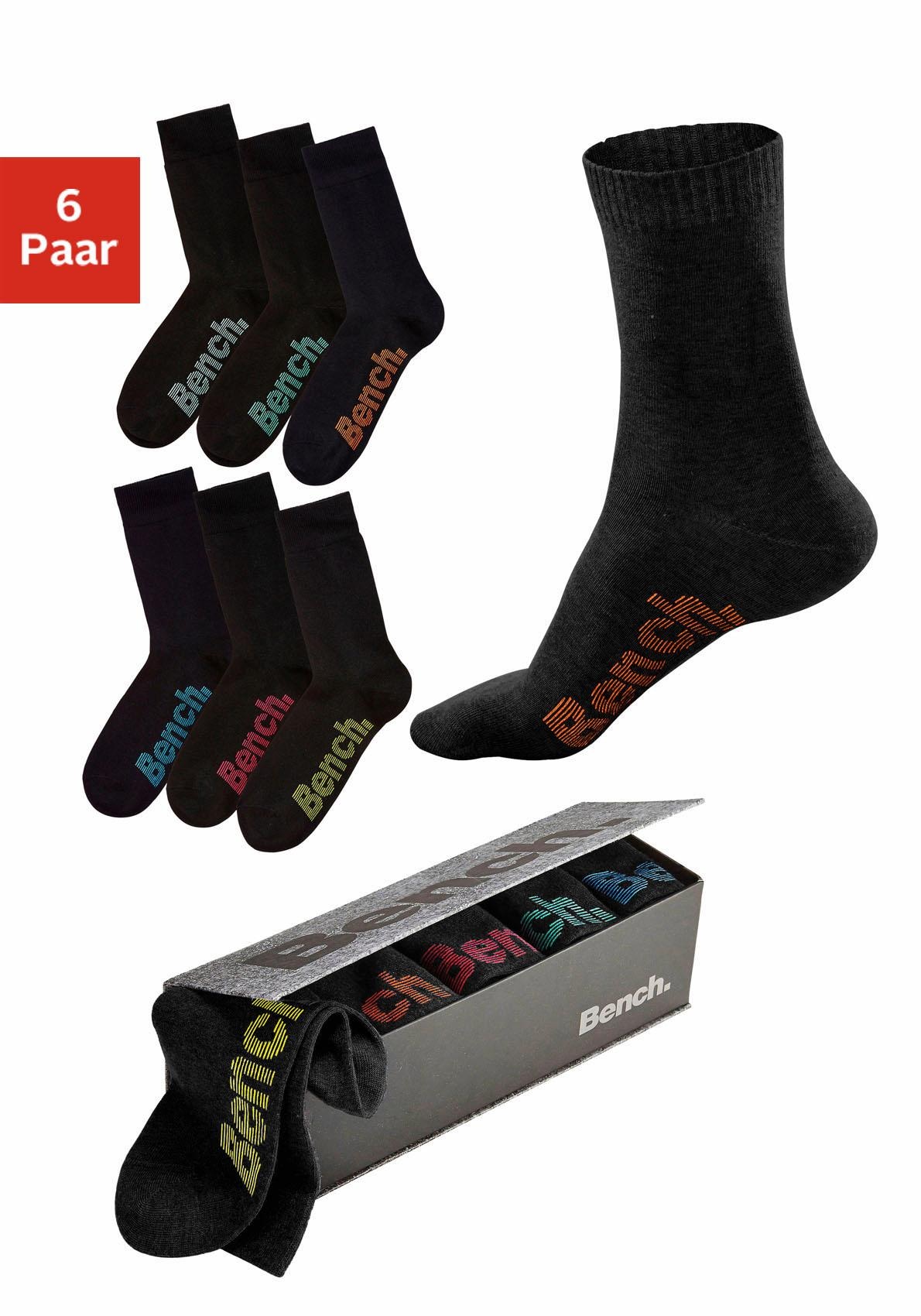 (Set, Paar), mit | Bench. verschiedenfarbigen 6 Logos BAUR kaufen Socken,