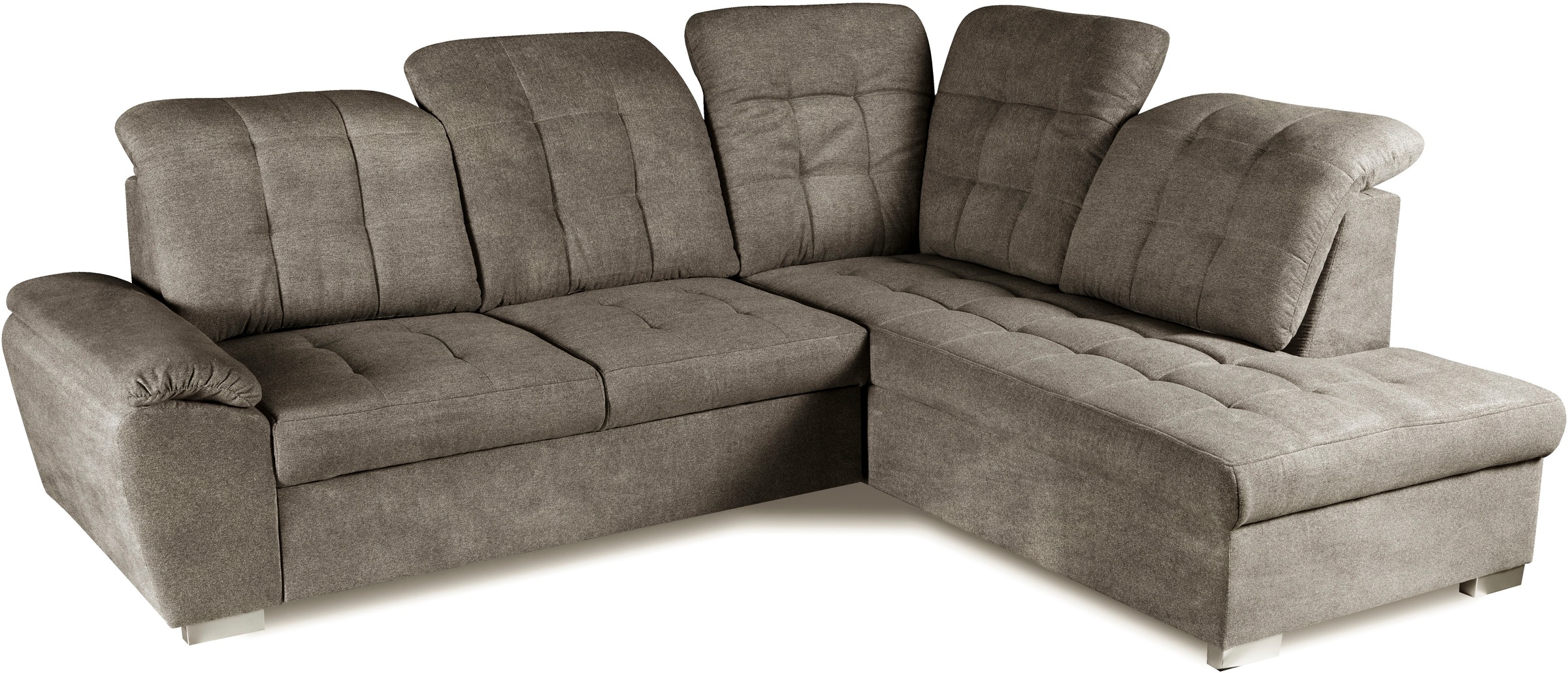 Thumbnail - WERK2 Ecksofa "Brindisi, Multifunktion, bequem & komfortabel, Breite 263cm, L-Form" mit verstellbaren Kopfteilen, Bettfu...