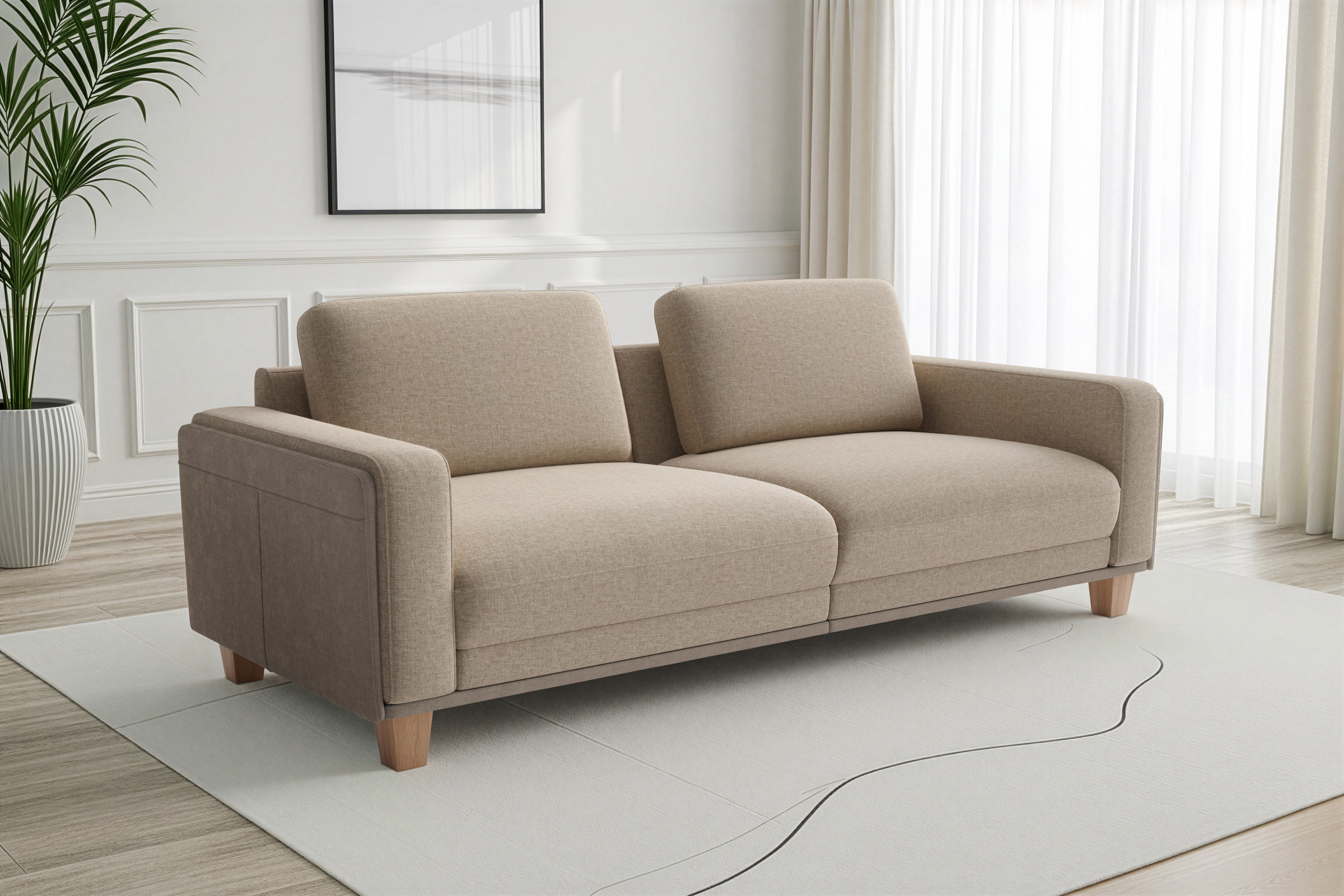 sit&more Big-Sofa "Concept" Modernes Sofa in drei Fußfarben zur Auswahl