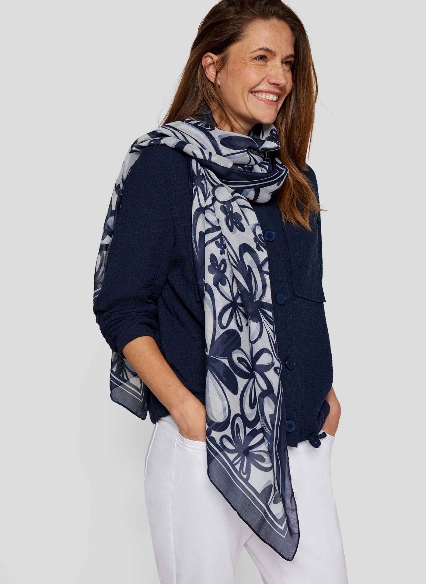 Rabe Schal »Rabe Leichter Damen Schal mit floralem Allover-Print«