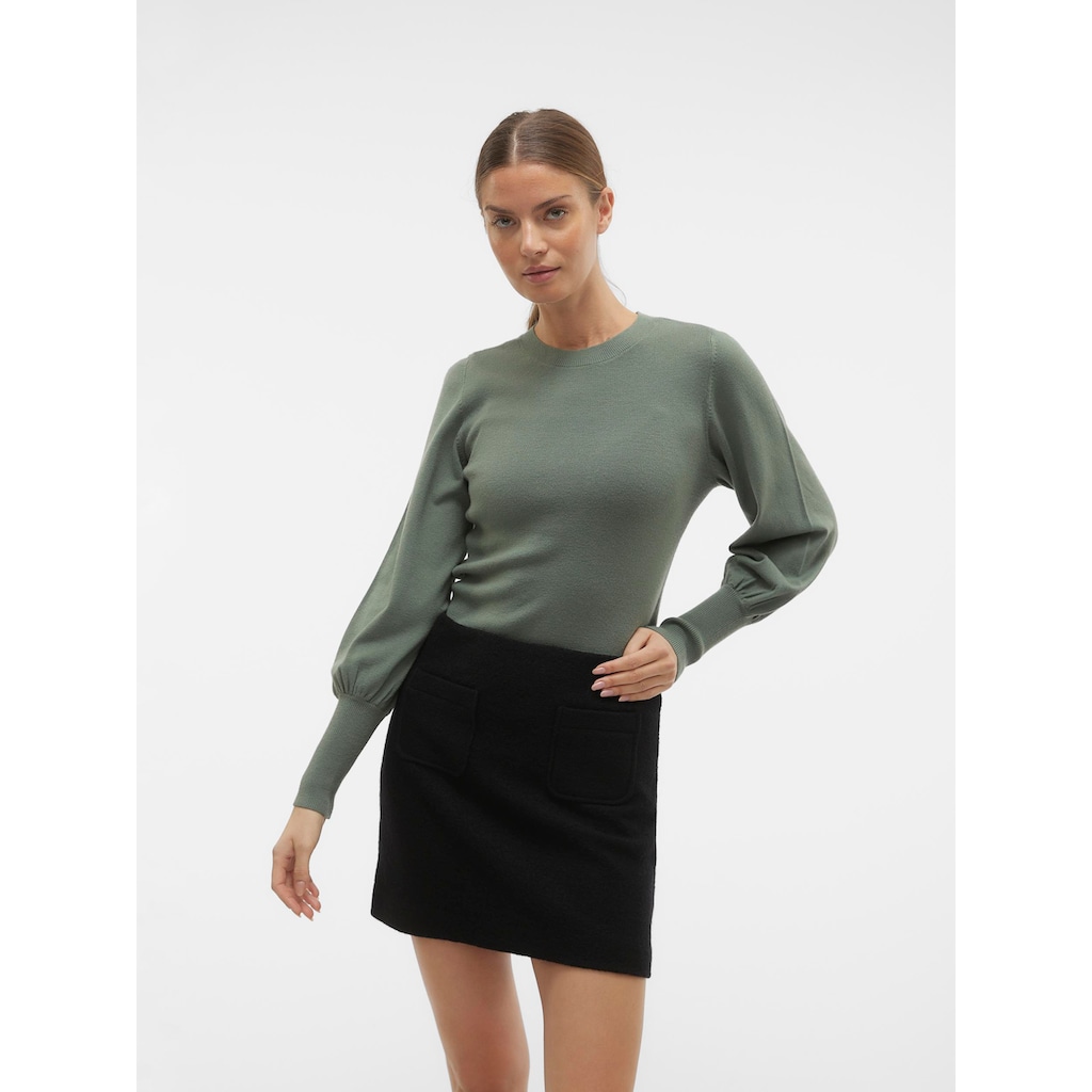 Vero Moda Rundhalspullover »VMHOLLYKARISPUFF LS O-NECK PULLOV GA BOO«