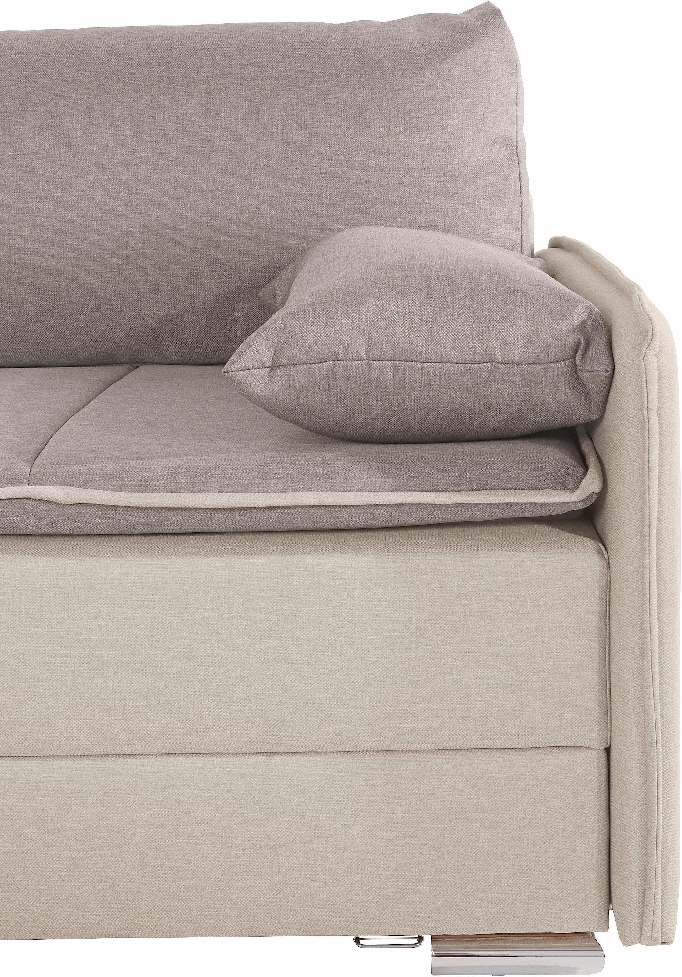 INOSIGN Ecksofa »Dream L-Form«, mit Federkern, mit Bettfunktion und Bettkasten