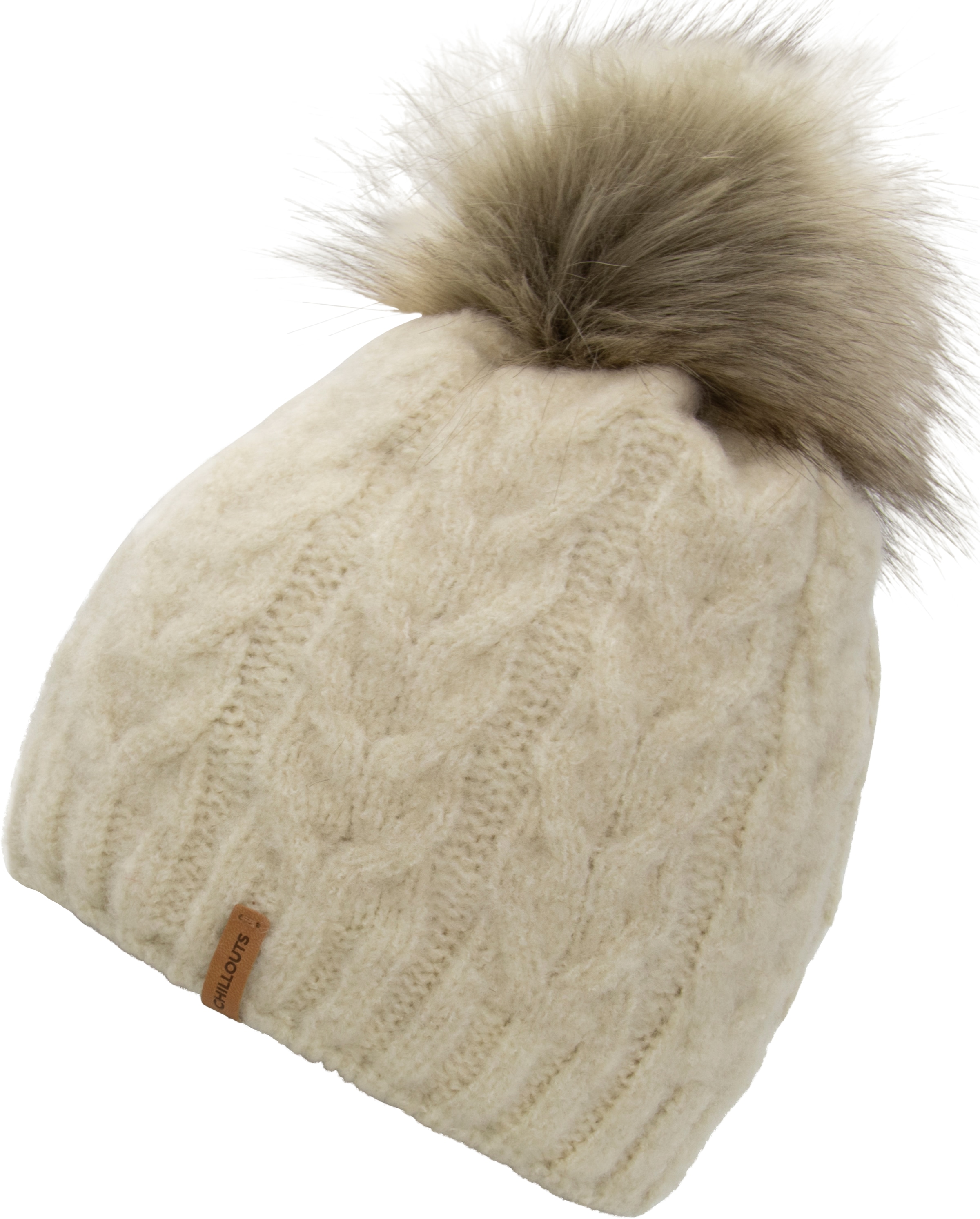 chillouts Bommelmütze "Flora Hat", mit abnehmbarem Kunstfell-Pompon, in Eur günstig online kaufen