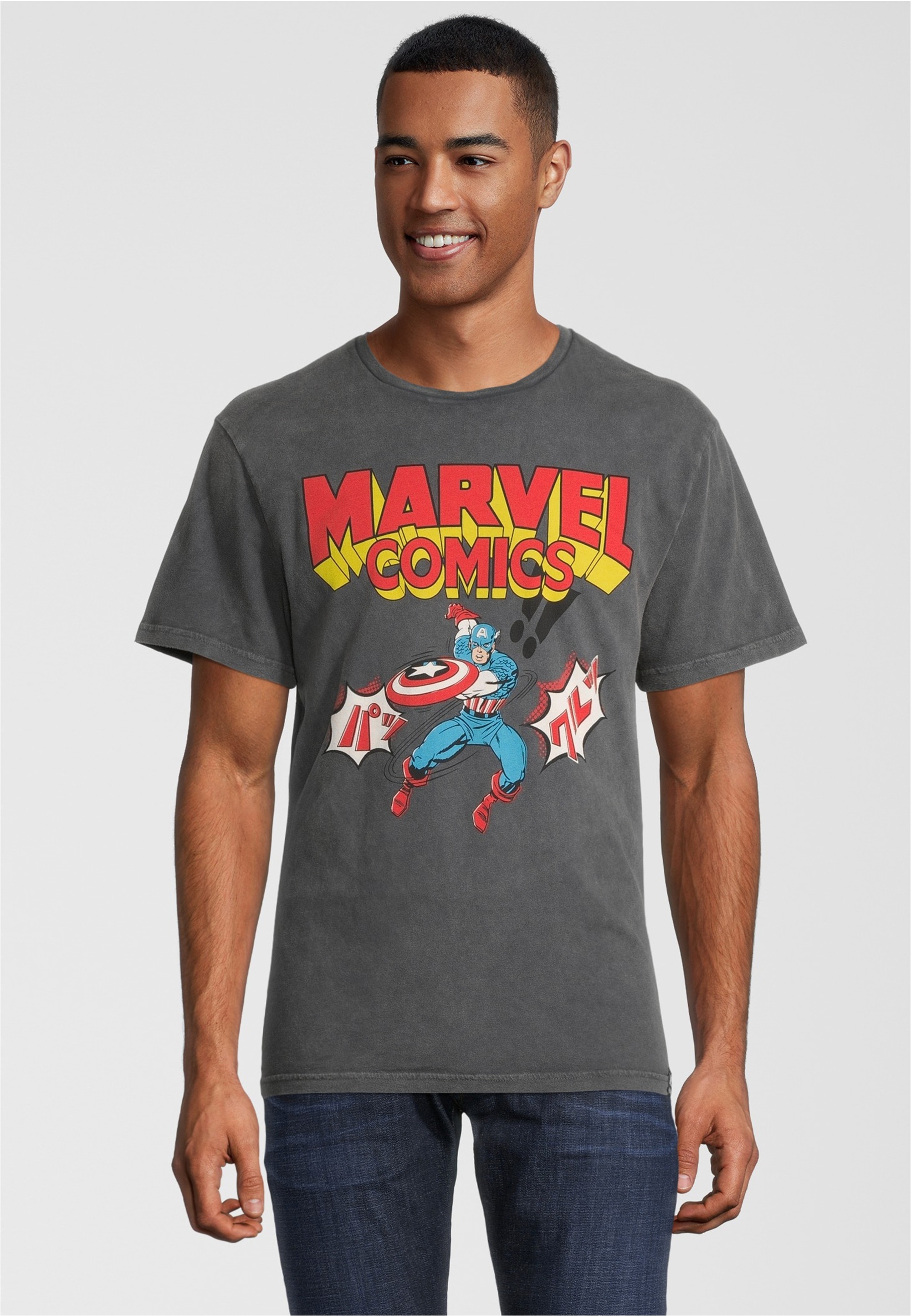 Recovered T-Shirt "Marvel Comics Captain America Japan", mit coolem Captain günstig online kaufen