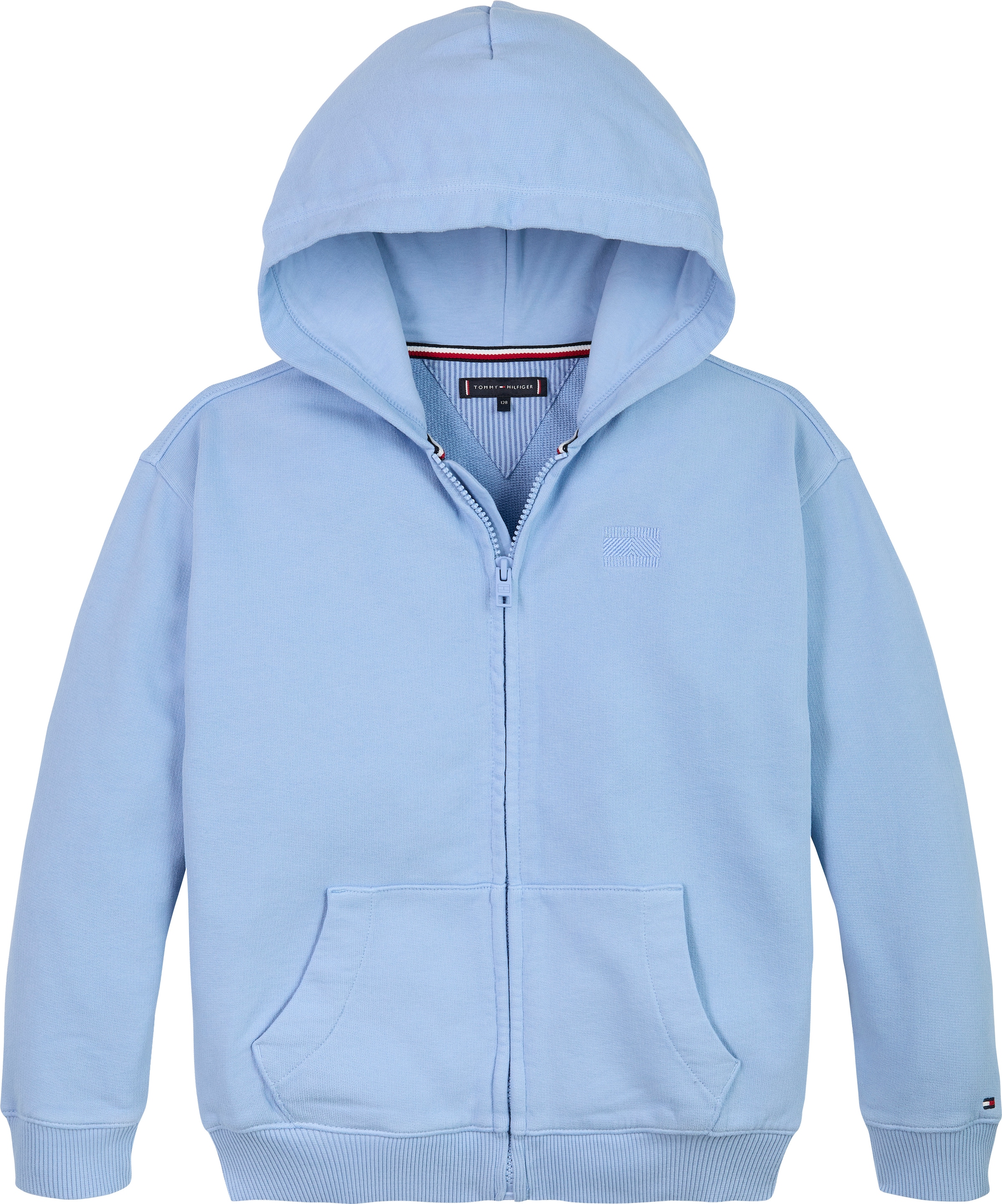 Tommy Hilfiger Kapuzensweatjacke »TONAL FLAG EMB ZIP HOODIE«, für Kinder bis 16 Jahre, mit Kapuze