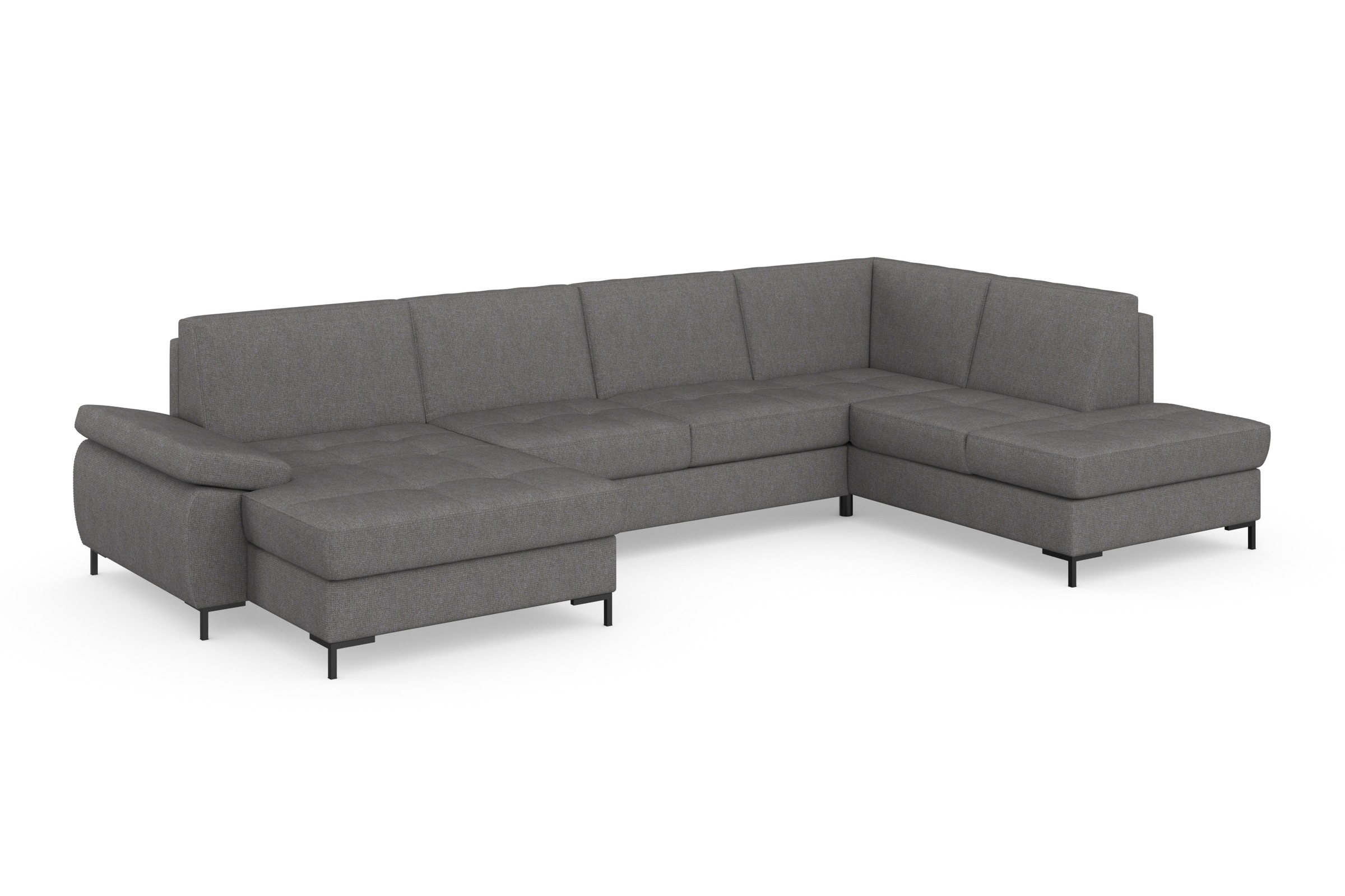 Thumbnail - DOMO collection Wohnlandschaft "Capelo, komfortabel, klare Linien zeichnen dieses Design aus, U-Form" mit Armteilverstel...