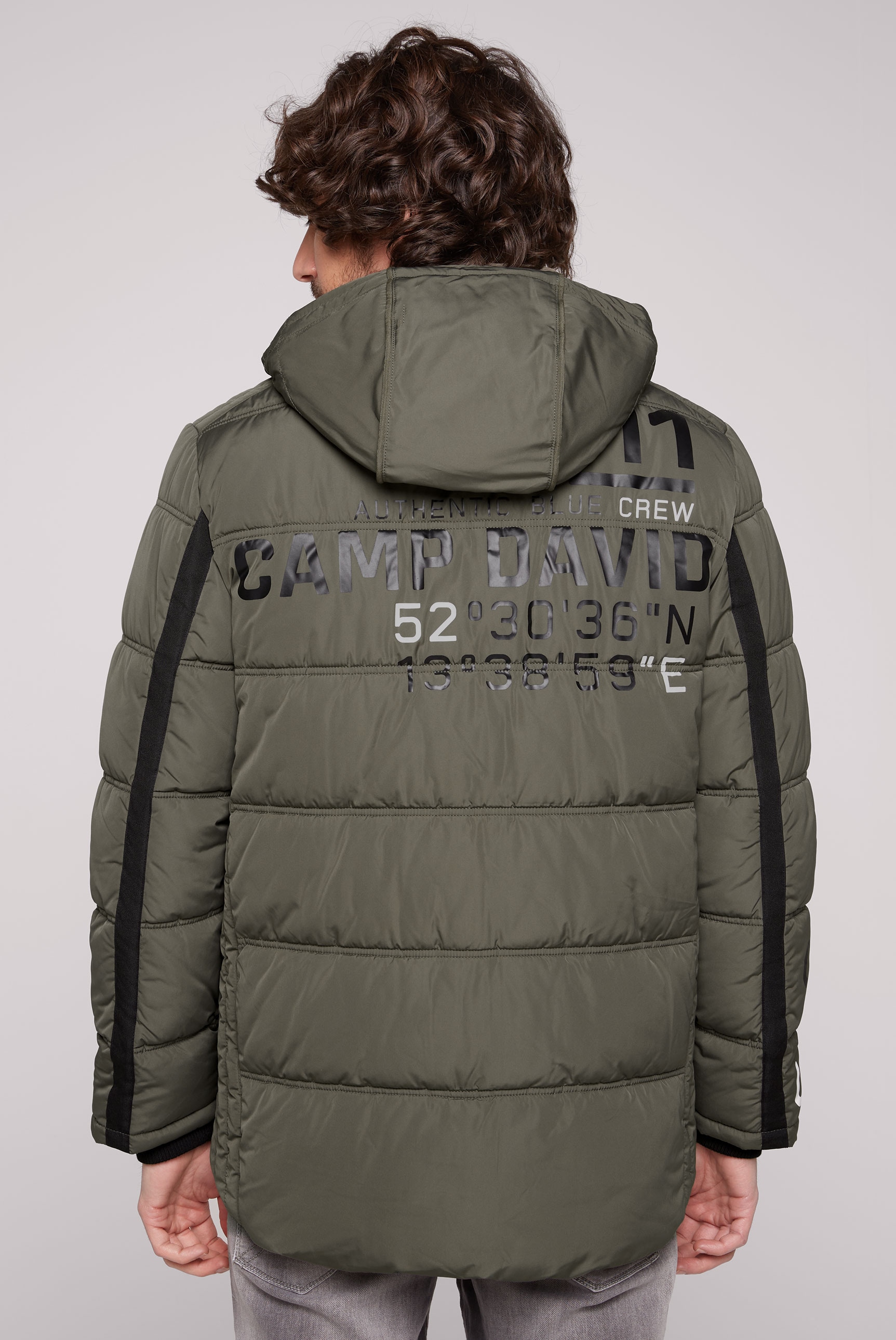 CAMP DAVID Outdoorjacke mit Kapuze mit Windbreaker-Bündchen im Ärmel