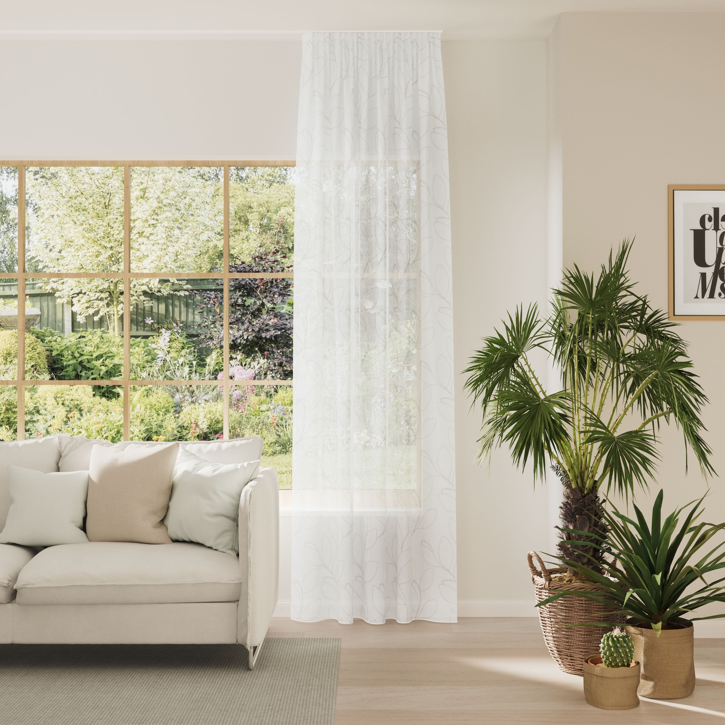 Neutex for you! Vorhang »NENA« Multifunktionsband 1 Stk. tlg. Bouclé-Optik, criss-cross Struktur, Stickmuster