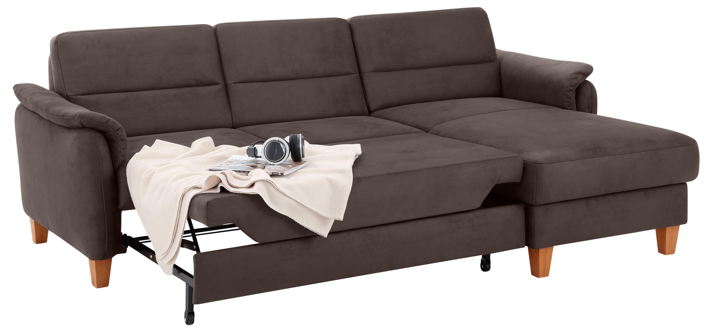 Home affaire Ecksofa »Palmera L-Form«, Federkern, wahlweise mit Bettfunktion und mit/ohne Bettkasten