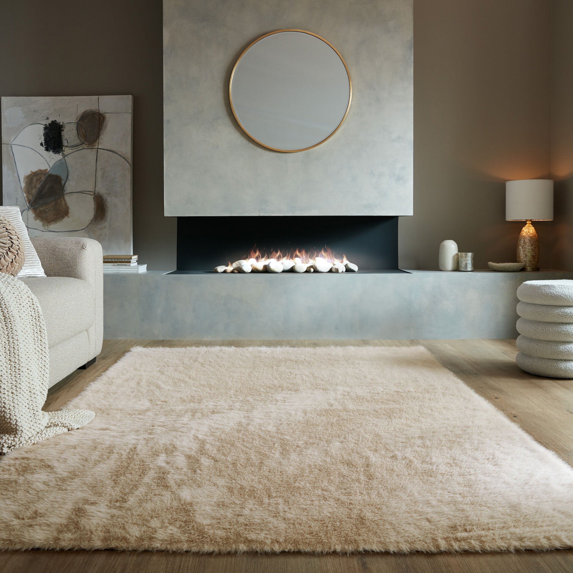 FLAIR RUGS Hochflor-Teppich »Alpine Faux Fur«, rechteckig, 35 mm Höhe, waschbarer Kunstpelzteppich