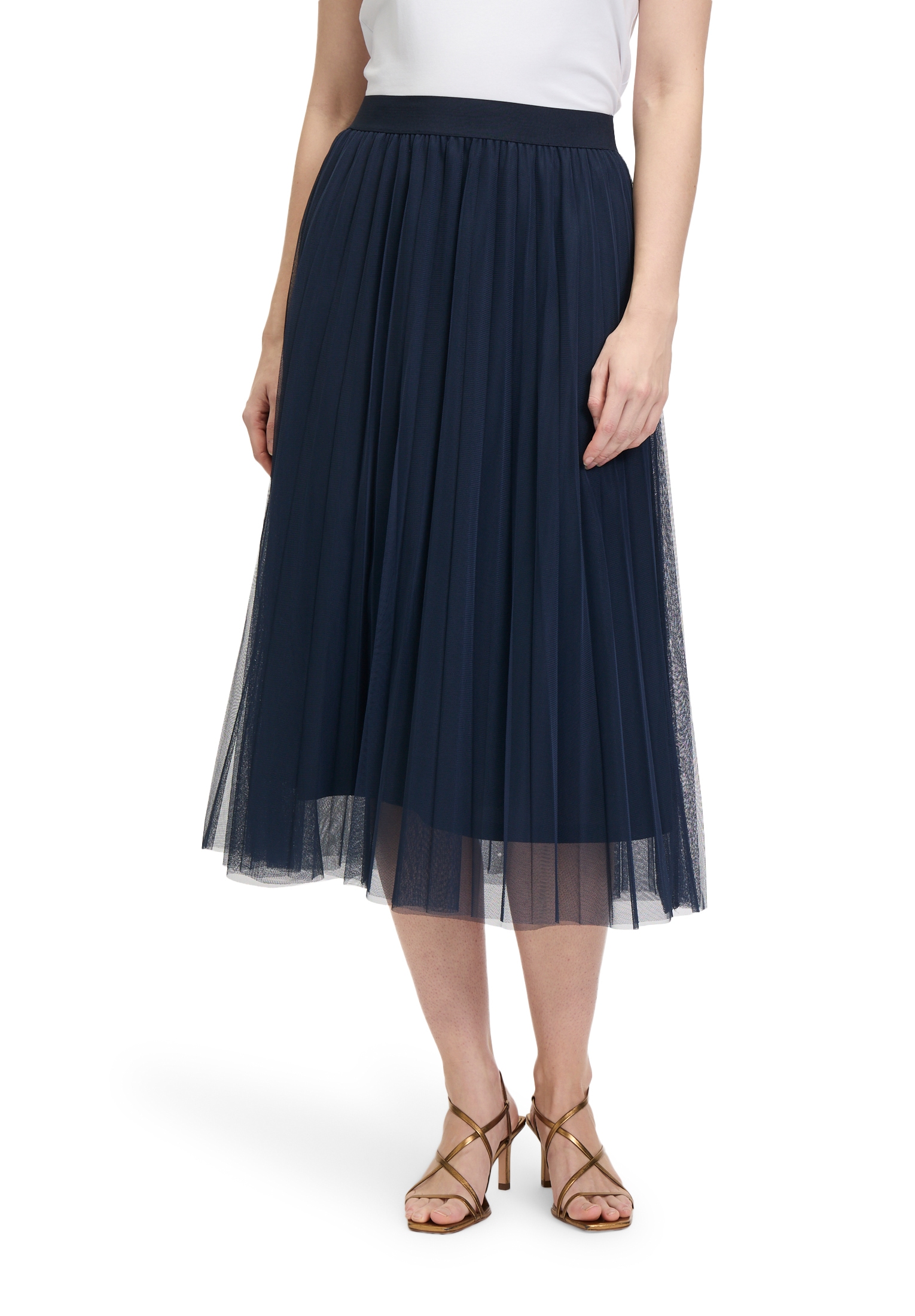 Betty&Co Midirock "Betty & Co Damen Midirock mit Plissee", Plissee günstig online kaufen