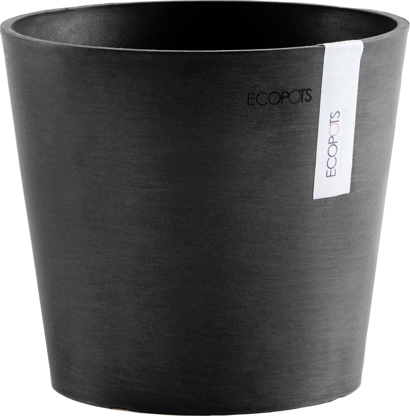 ECOPOTS Blumentopf "AMSTERDAM Mini Dark Grey", BxTxH: 17x17x14,9 cm