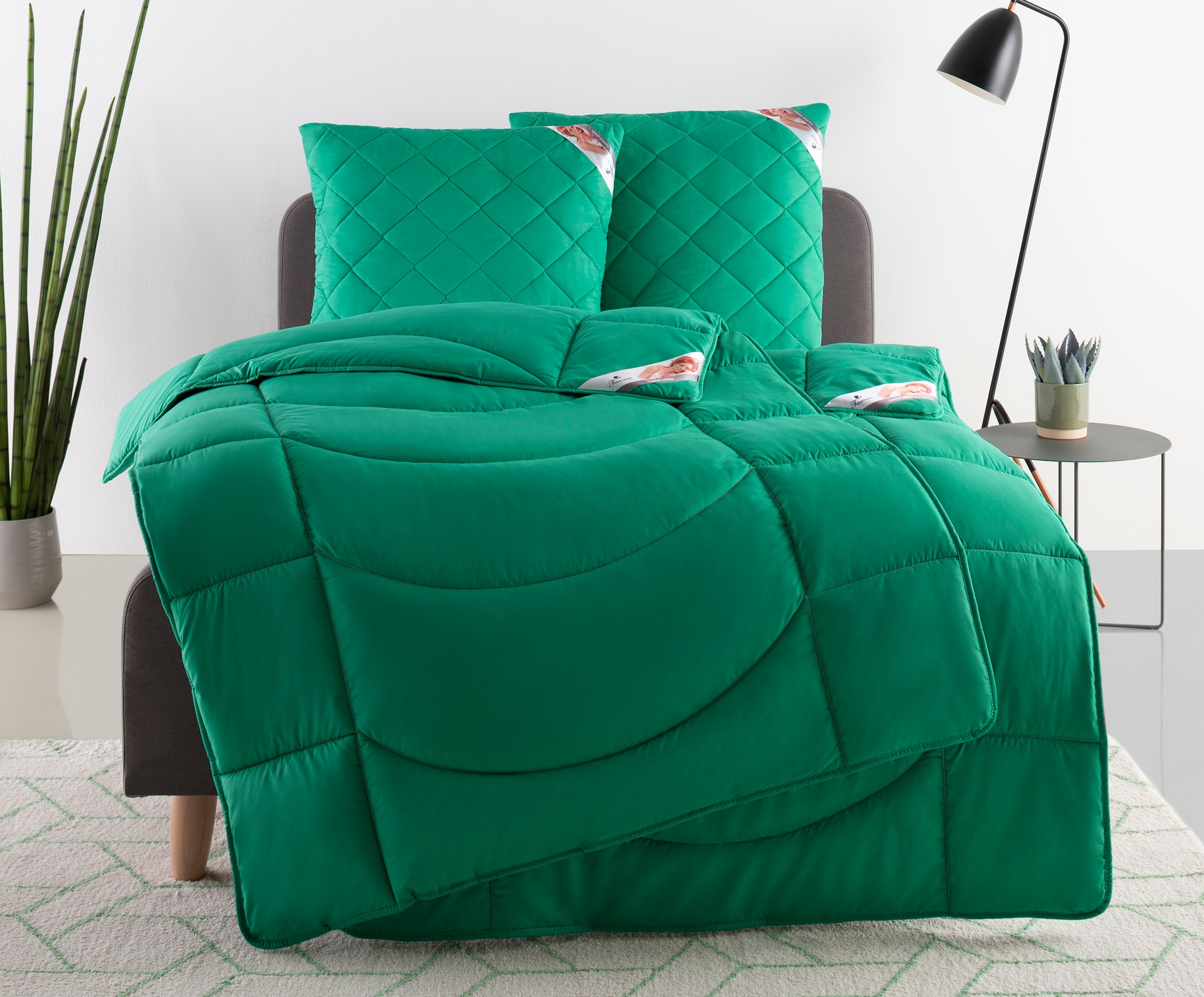 Traumecht Steppbett + Kopfkissen »Microlux«, (Spar-Set), Kopfkissen in 2 größen und 4... kaufen