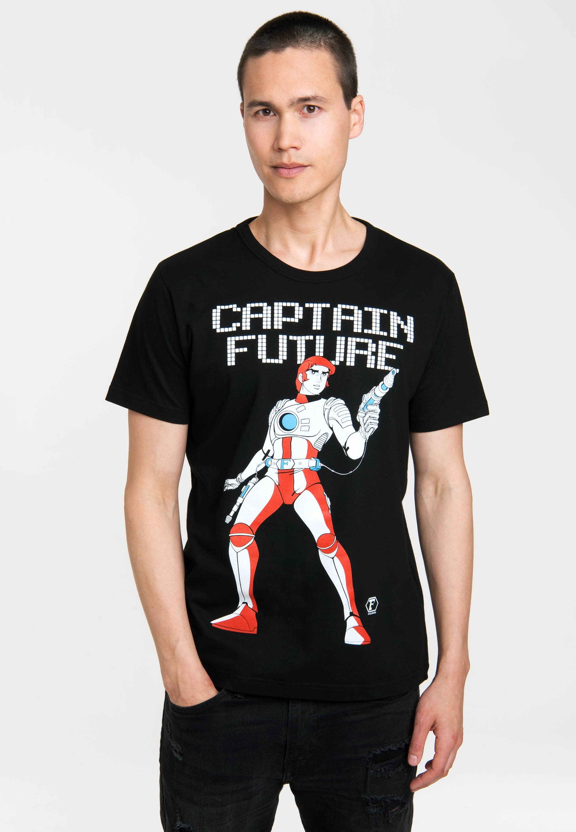 LOGOSHIRT T-Shirt »Captain Future«, mit coolem Captain Future-Frontprint