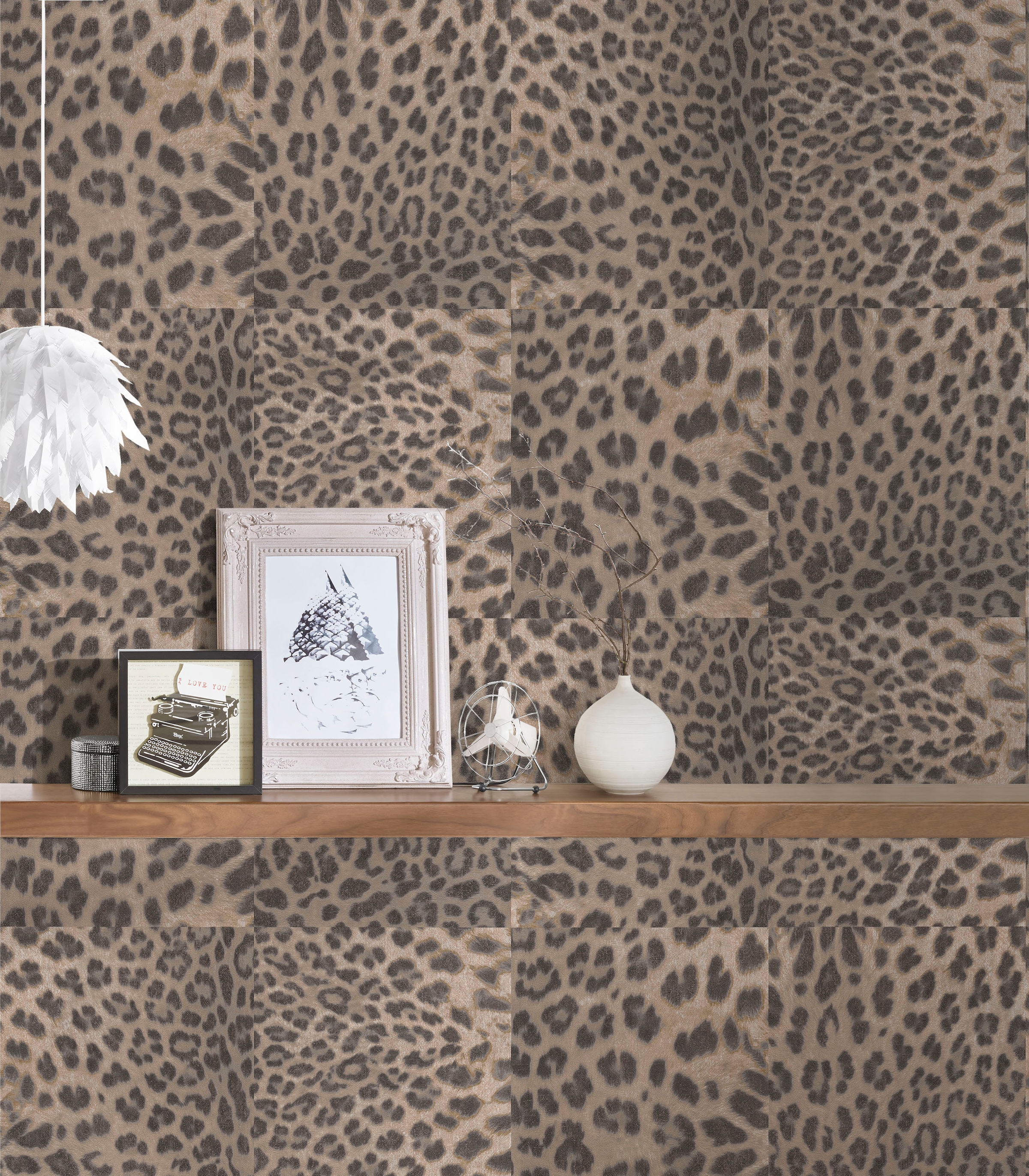 Fellimitat-animal BAUR bestellen online print-gemustert, Vliestapete Tapete Leopardenmuster Lodge«, living »Desert | walls