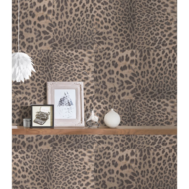 living walls Vliestapete »Desert Lodge«, Fellimitat-animal print-gemustert,  Tapete Leopardenmuster online bestellen | BAUR