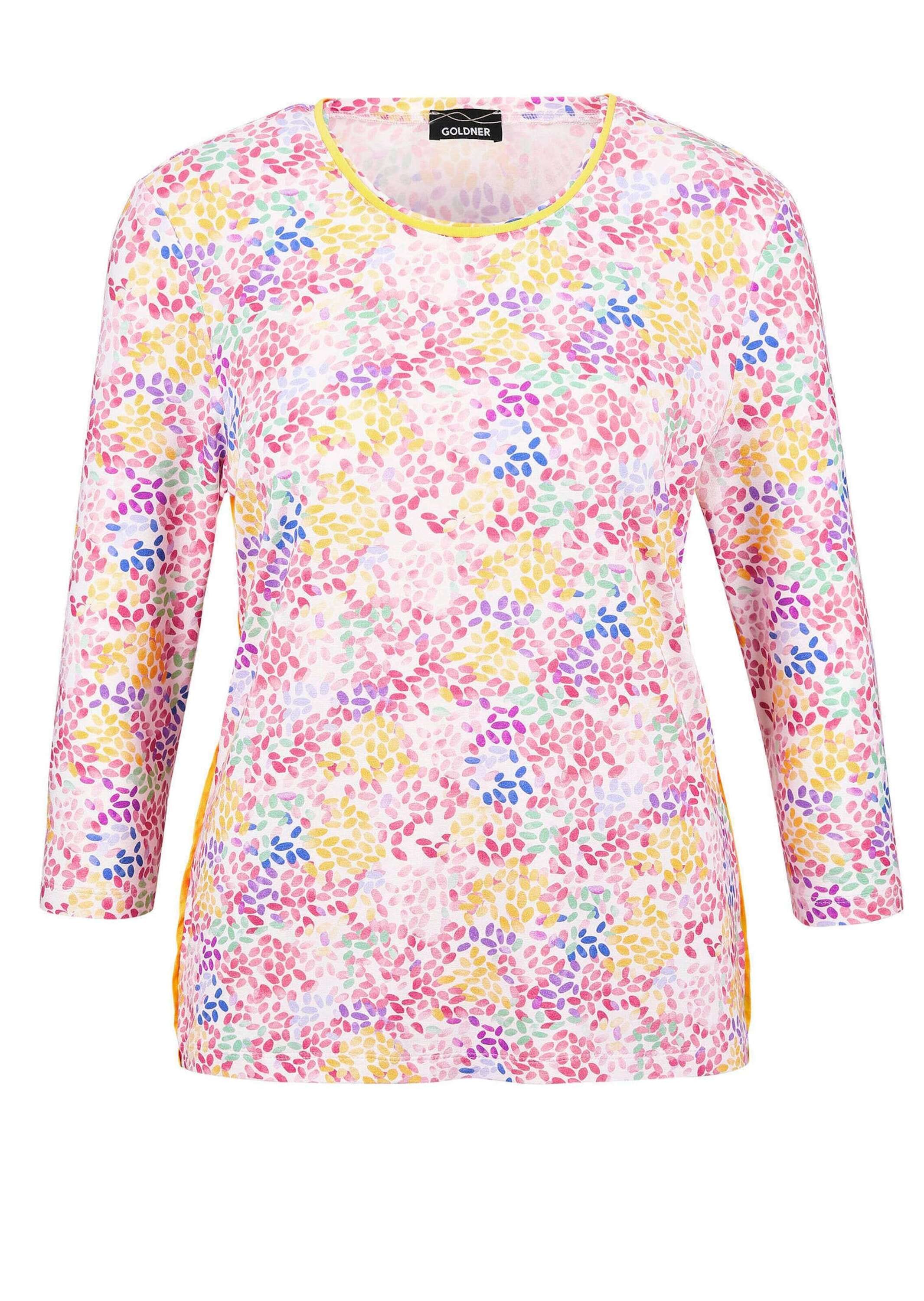 GOLDNER Print-Shirt "Elastisches Viskoseshirt mit mehrfarbigem Alloverdruck günstig online kaufen