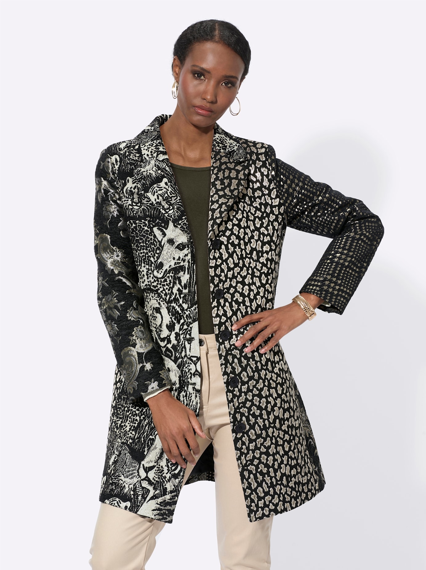 Mainpol Longblazer »Jacquard-Blazer«