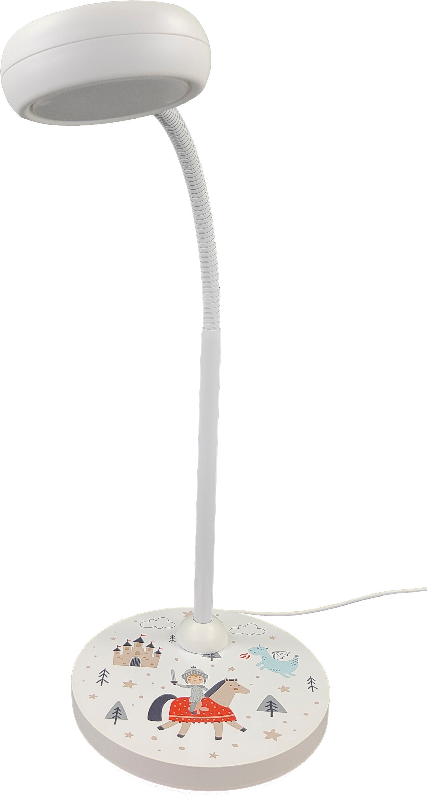 niermann Schreibtischlampe »Kinderlampe mit Motiv "Ritter Theo", Kinderzimmer« GX53 1 Stk. flexibel verstellbarer Leuchtenarm, Made in Germany