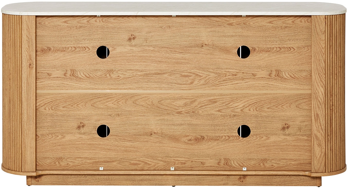 Jahnke Sideboard »ARROW SB 160«, (1 St.), Sideboard, abgerundet, Fischgrät-Muster, Breite 159,5 cm