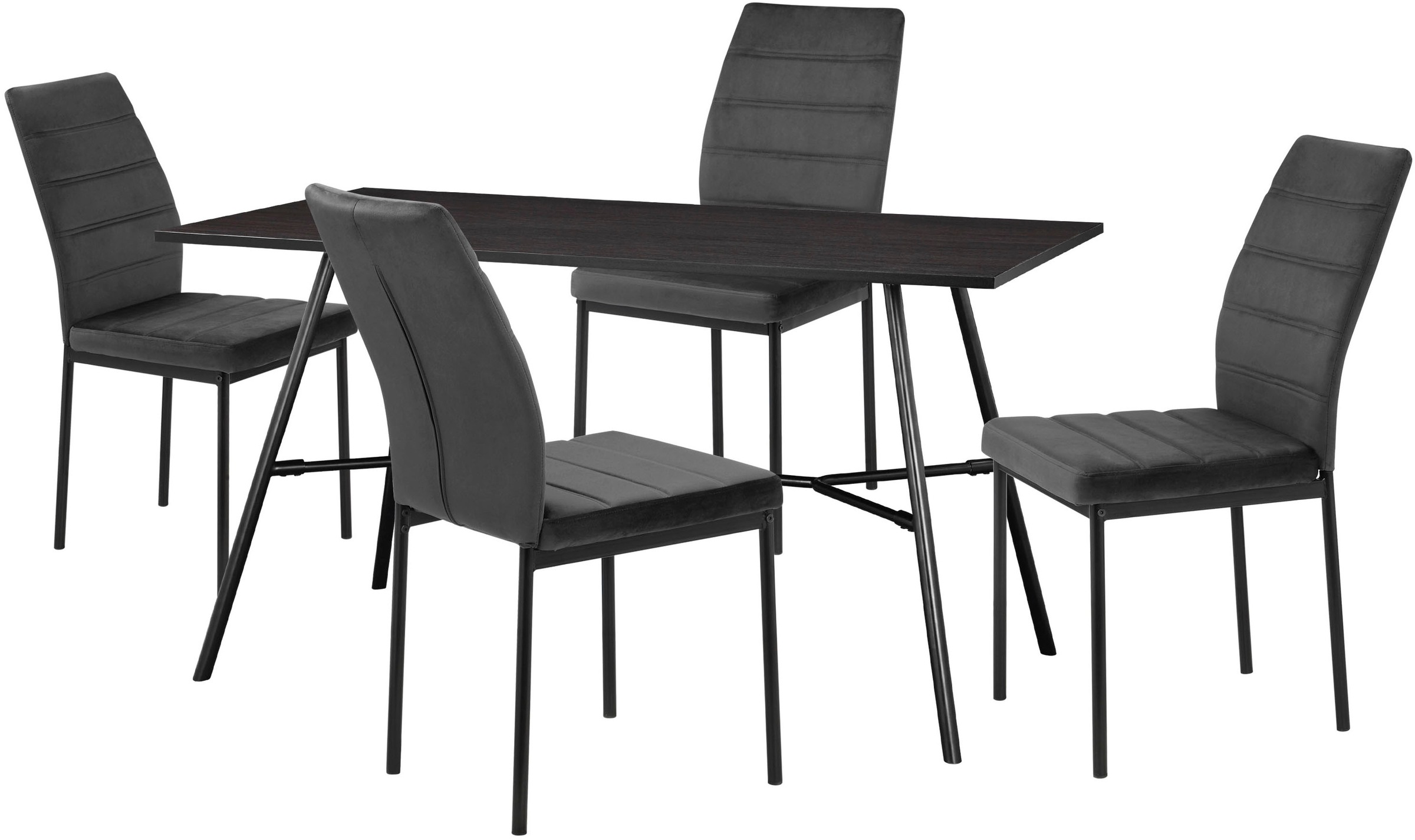 INOSIGN Essgruppe »CANNINGTONEG«, (Esszimmer, Essgruppe, Sitzgruppe TOPSELLER!), Metall Gestell, Tischplatte MDF mit Melaminbeschichtung