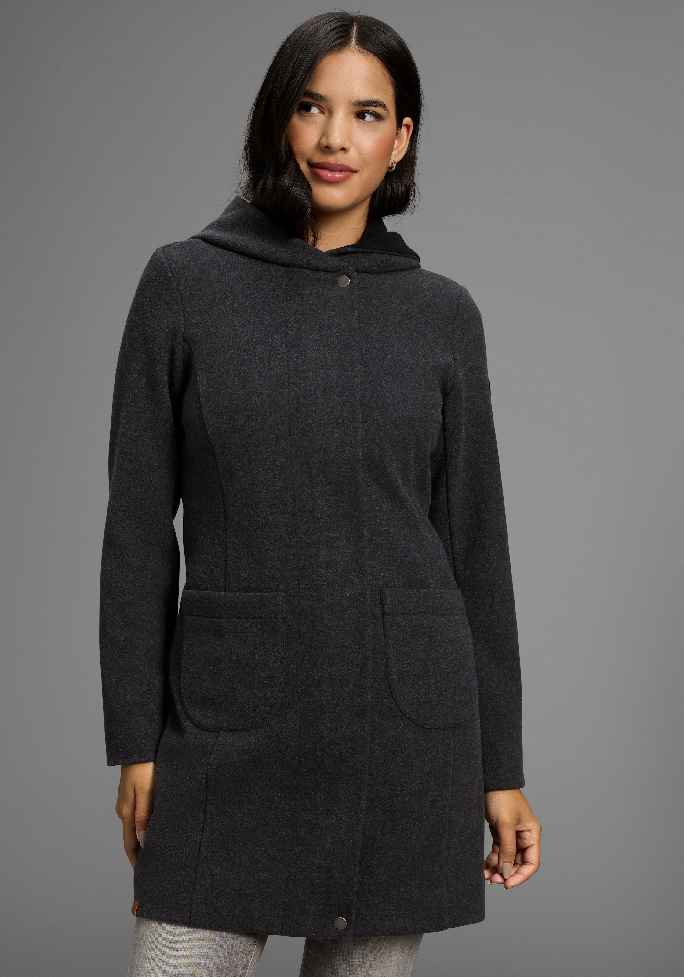 KangaROOS Kurzmantel, mit großer Kapuze und mit Fleece gefüttert günstig online kaufen