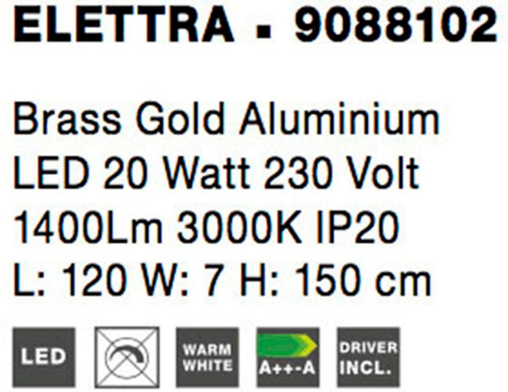 Nova Luce LED-Hängeleuchte »ELETTRA«, 1 flammig, Leuchtmittel LED-Modul | LED fest integriert