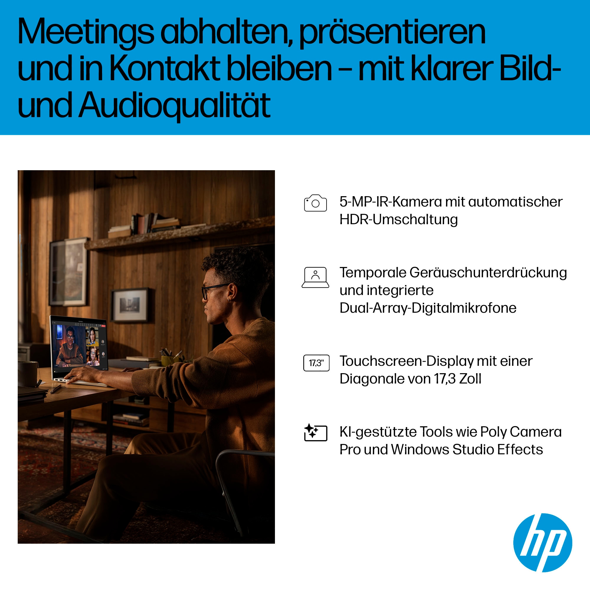 HP Notebook »OmniBook 7 17-dc0075n«, 43,9 cm, / 17,3 Zoll, Intel, Core Ultra 7, ARC, 1000 GB SSD