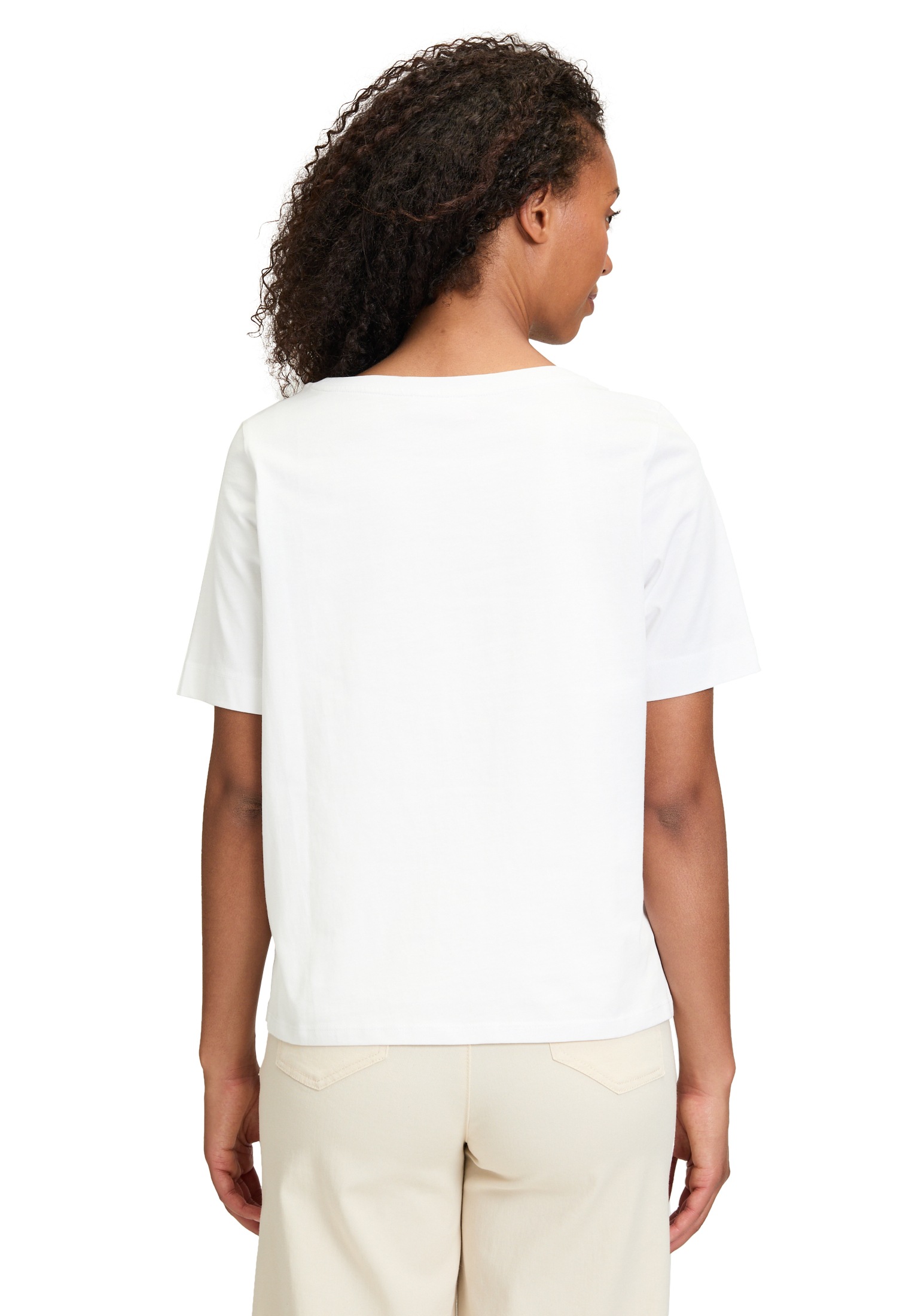 Betty Barclay Kurzarmshirt »Betty Barclay Basic Shirt mit Aufdruck«, (1 tlg.), Glitzersteine