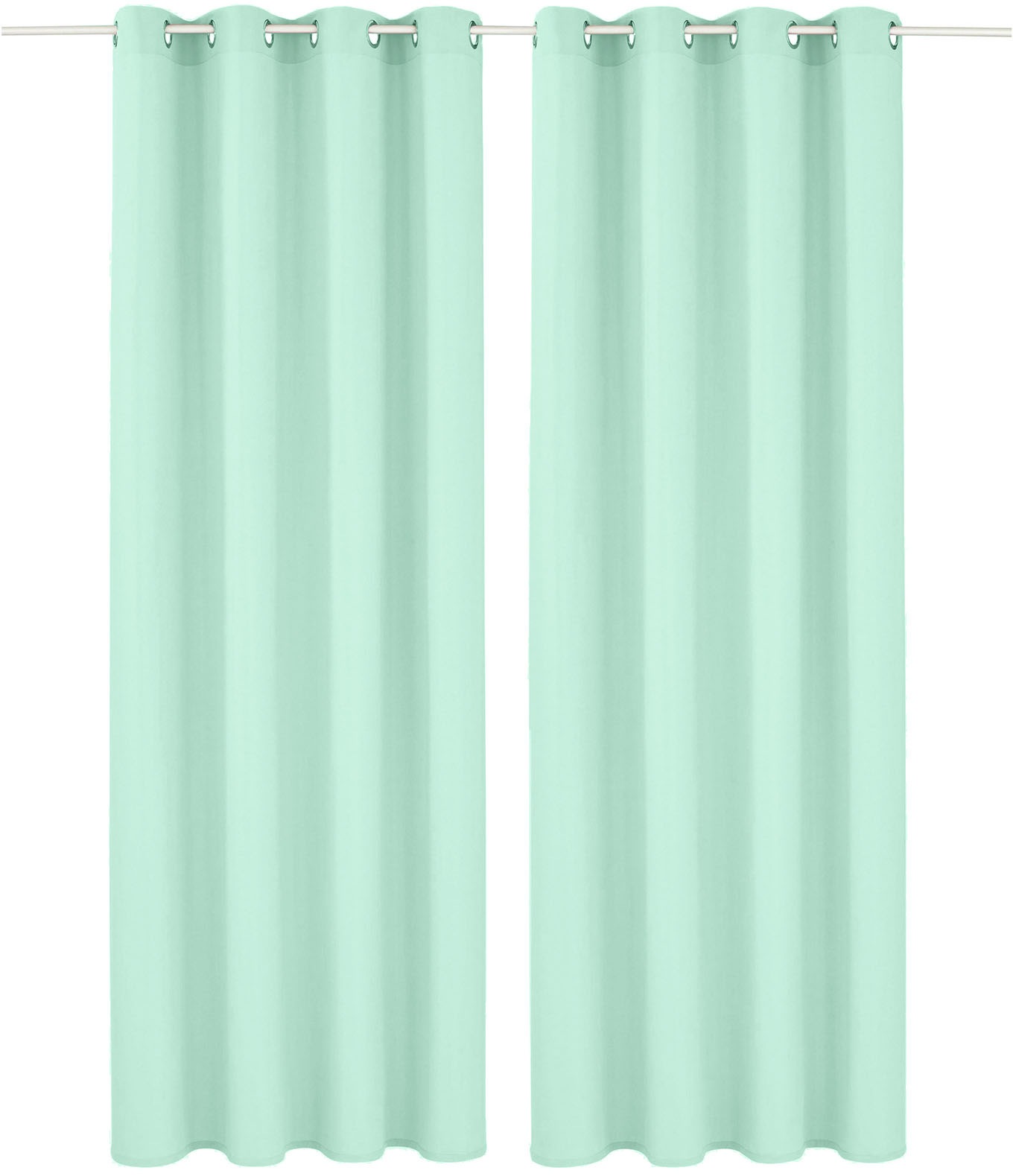 OTTO home Vorhang "Parry" Ösen 2 Stk. tlg. 2-er Set, blickdicht, monochrom, günstig online kaufen