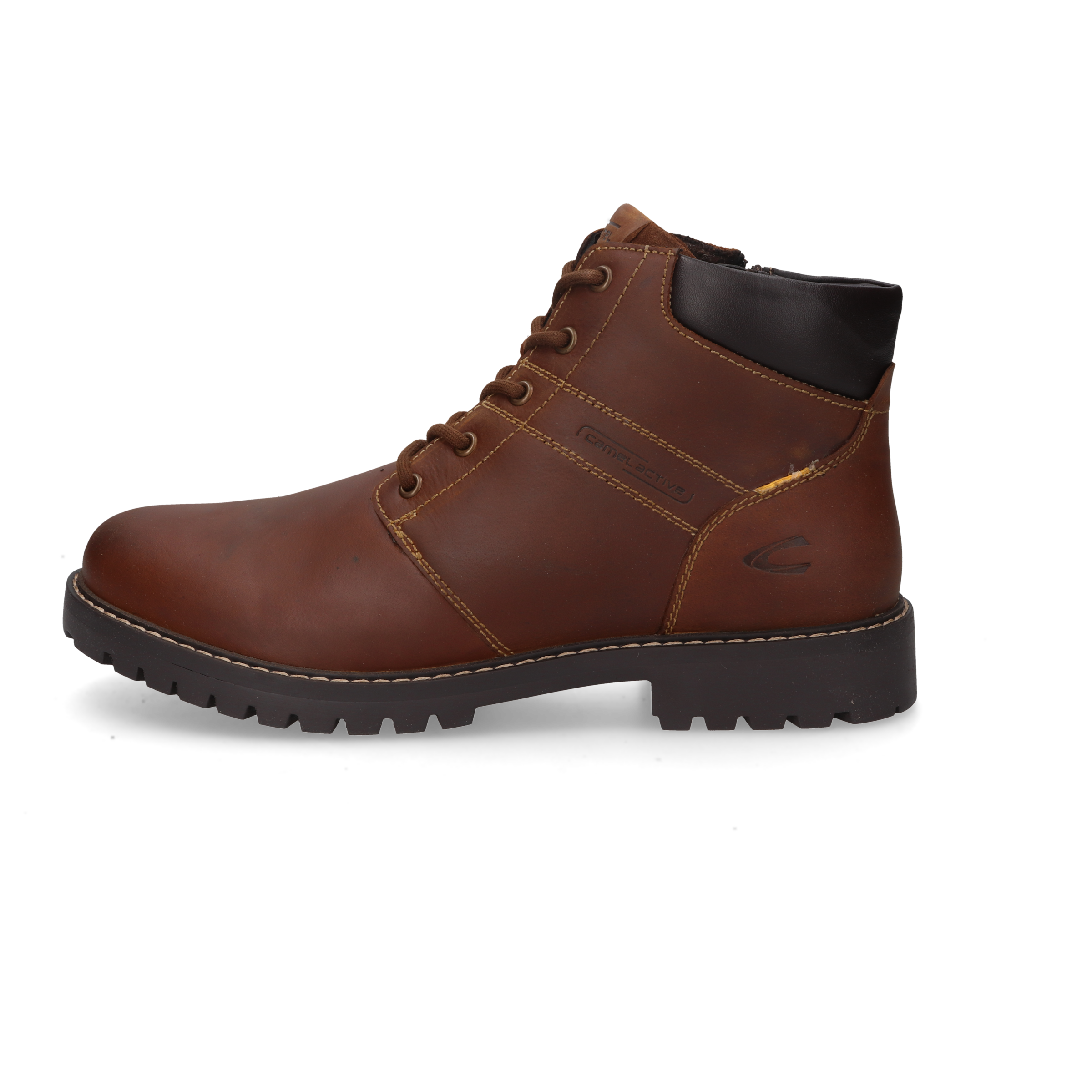 camel active Winterboots, Schnürstiefel mit Profilsohle und Warmfutter