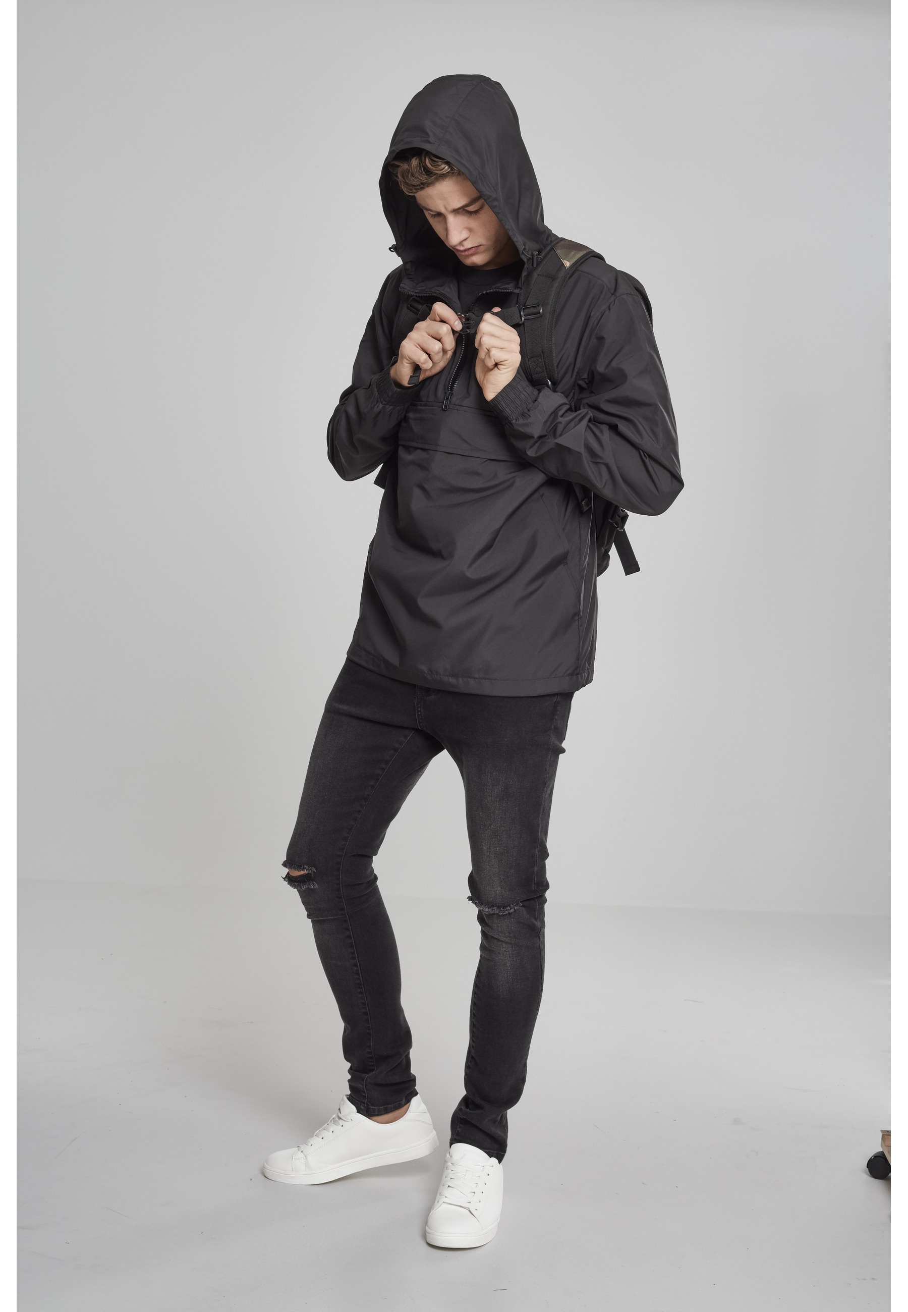 URBAN CLASSICS Funktionsmantel »Urban Classics Herren Basic Pull Over Jacket« 1 Stk.