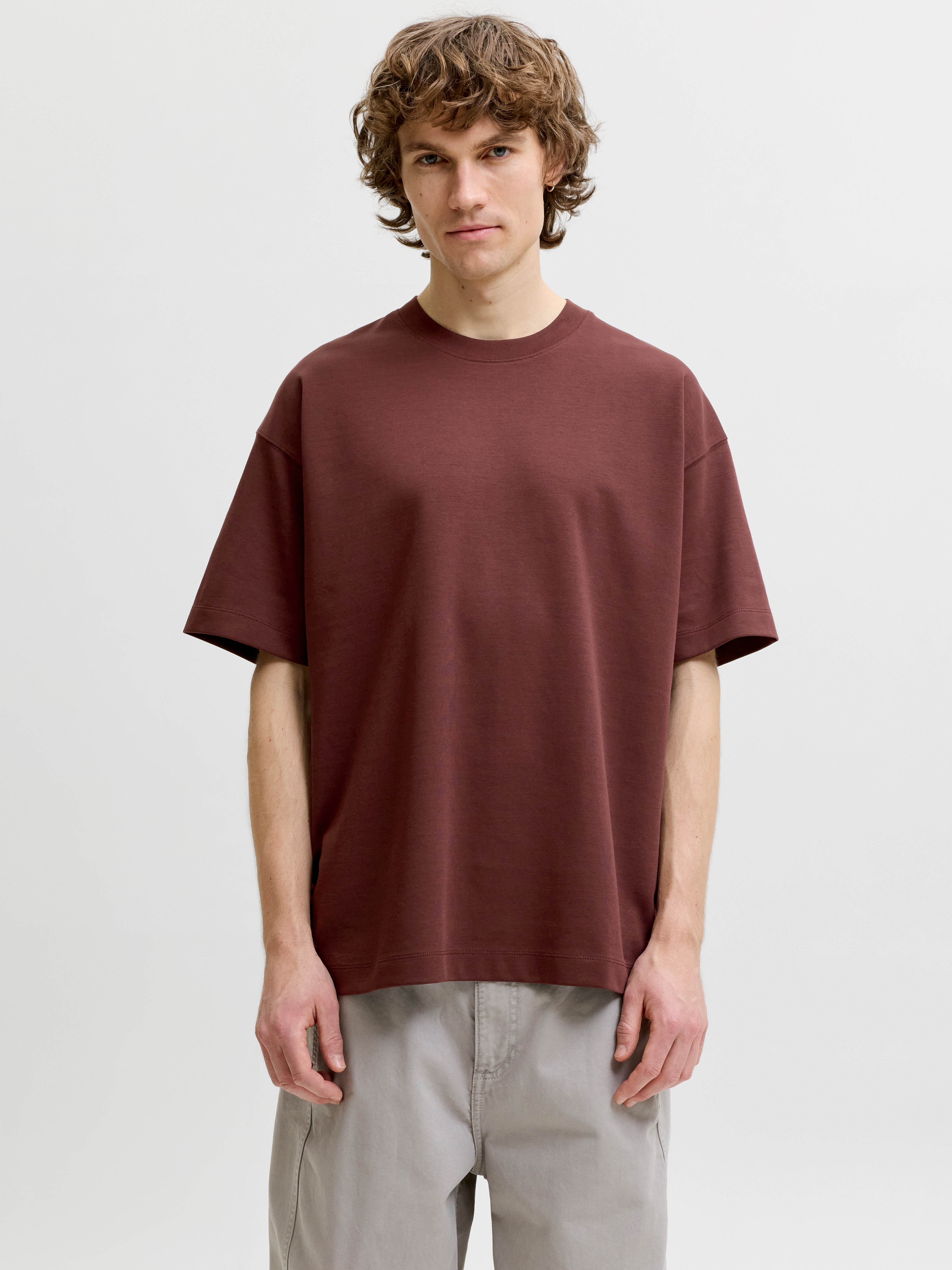 Jack & Jones T-Shirt "JJEBARRON TEE SS O-NECK NOOS" Baumwollmischung, loose fit