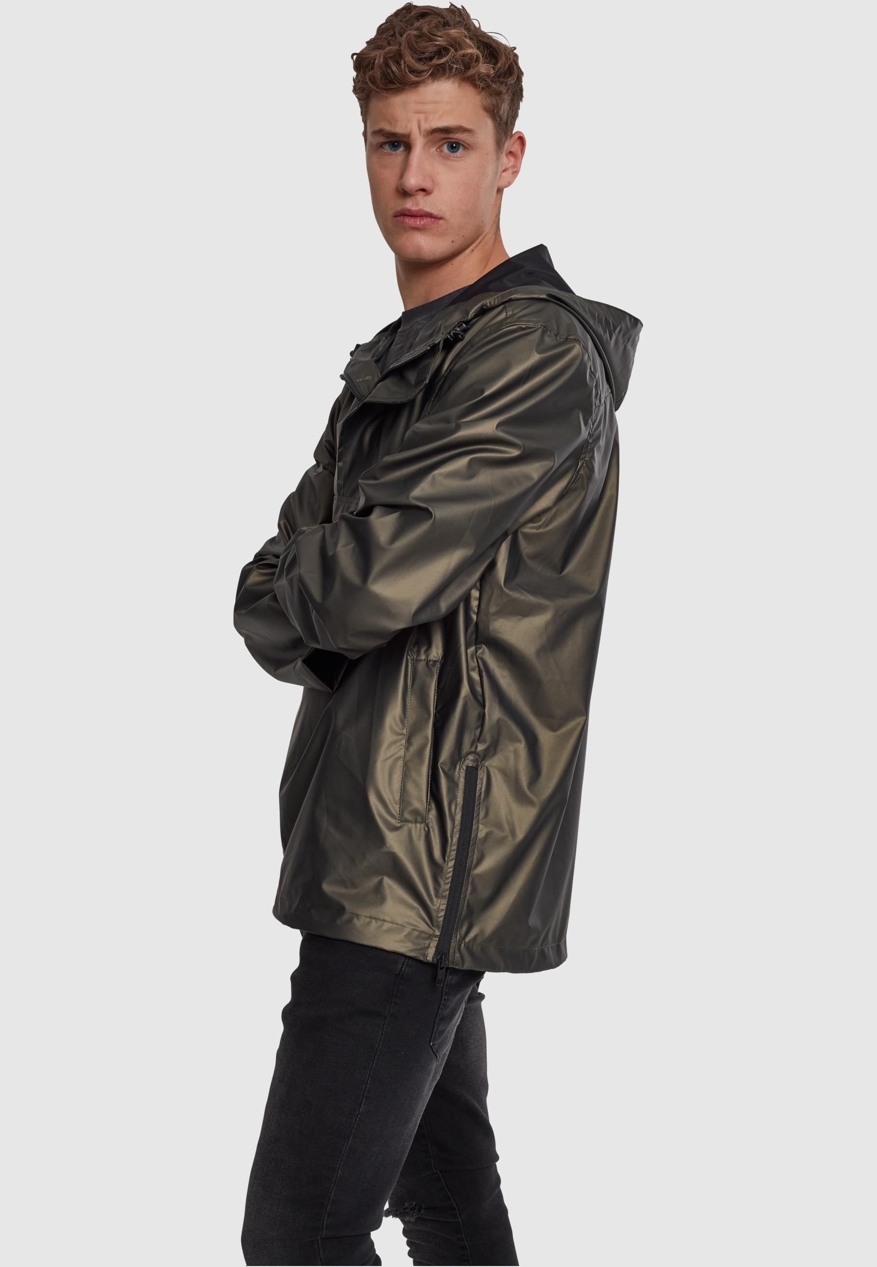 URBAN CLASSICS Allwetterjacke »Urban Classics Herren Light Pull Over Jacket«, (1 St.), mit Kapuze