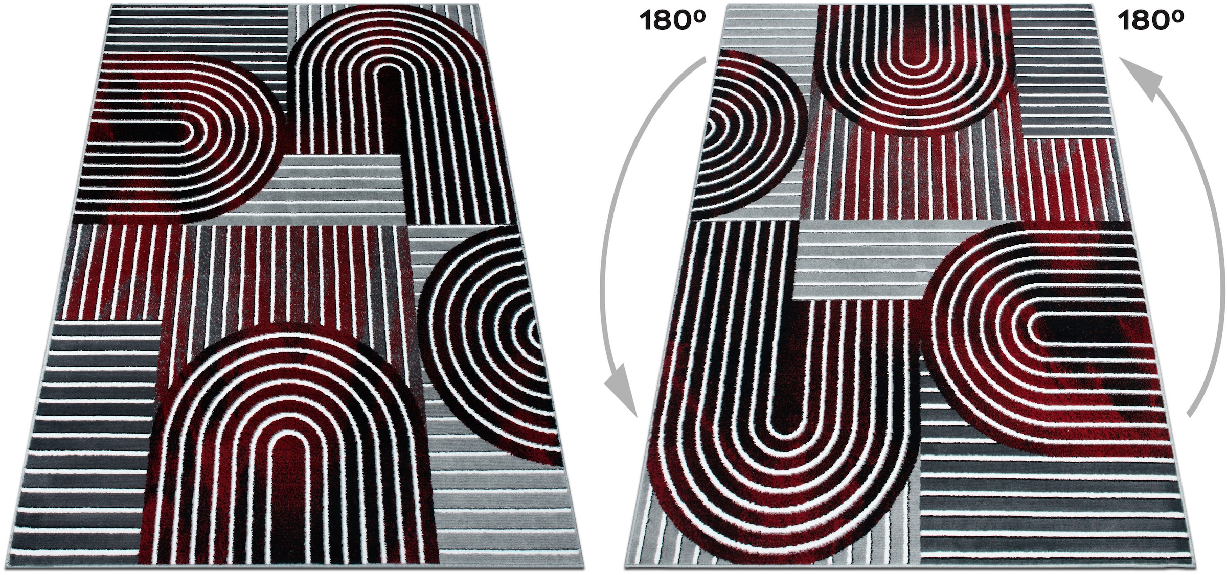 OTTO home Teppich »Lysandra« rechteckig 8 mm Höhe 3D-Effekt, softer Kurzflor, pflegeleicht, leichter Glanz, Scandi-Look