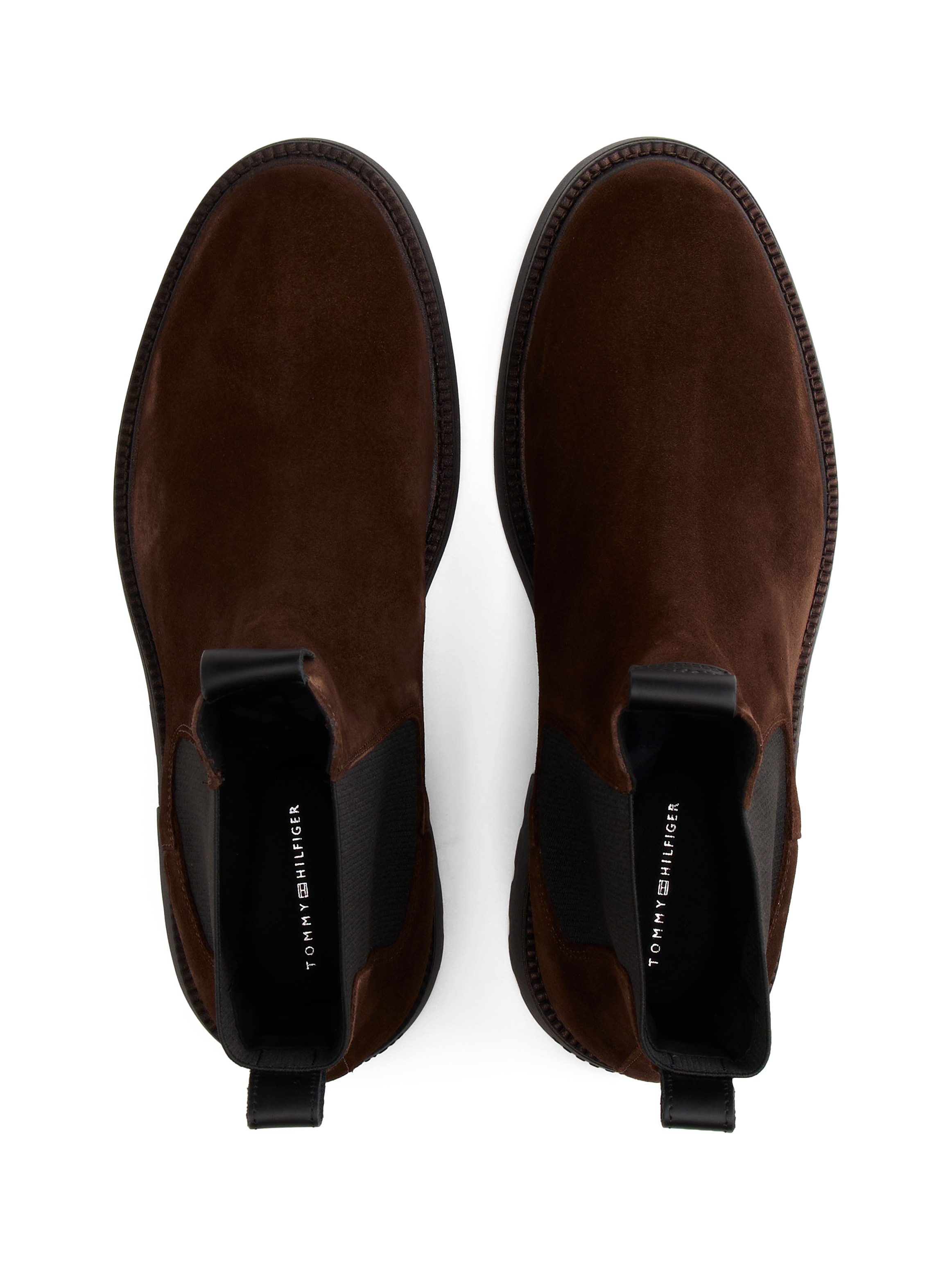 Tommy Hilfiger Chelseaboots »HILFIGER COMFORT LWT SDE CHELSEA«, Blockabsatz, Herbstmode, Businessschuh, beidseitiger Stretcheinsatz