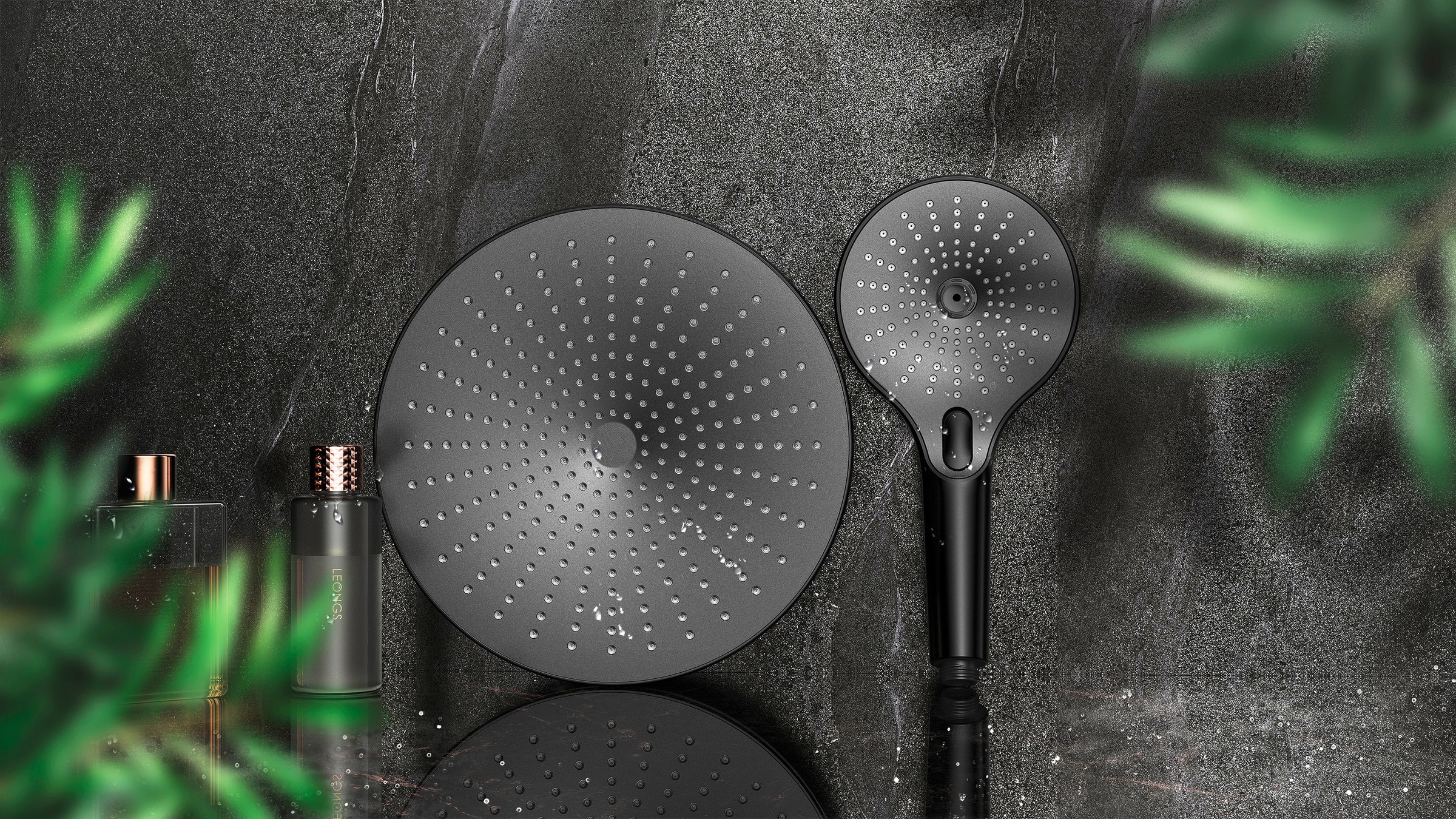 WENKO Regenduschkopf "Ultimate Shower" 1 Stk. tlg. Schwarz/Grau, Ø 25 cm günstig online kaufen