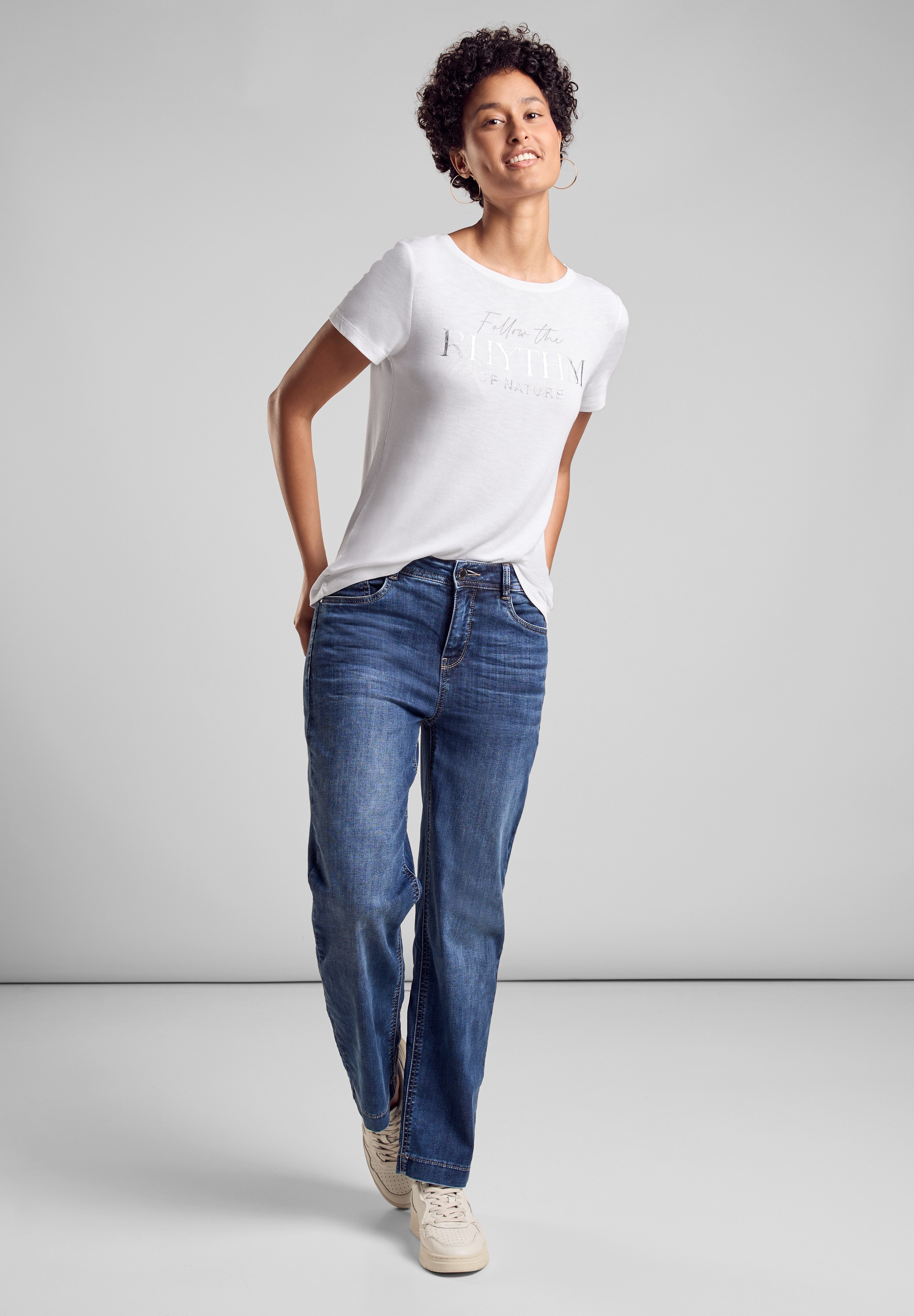 STREET ONE T-Shirt, mit Rundhalsausschnitt