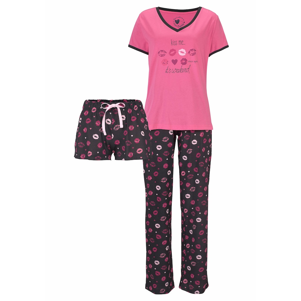 Vivance Dreams Pyjama, (3 tlg.)