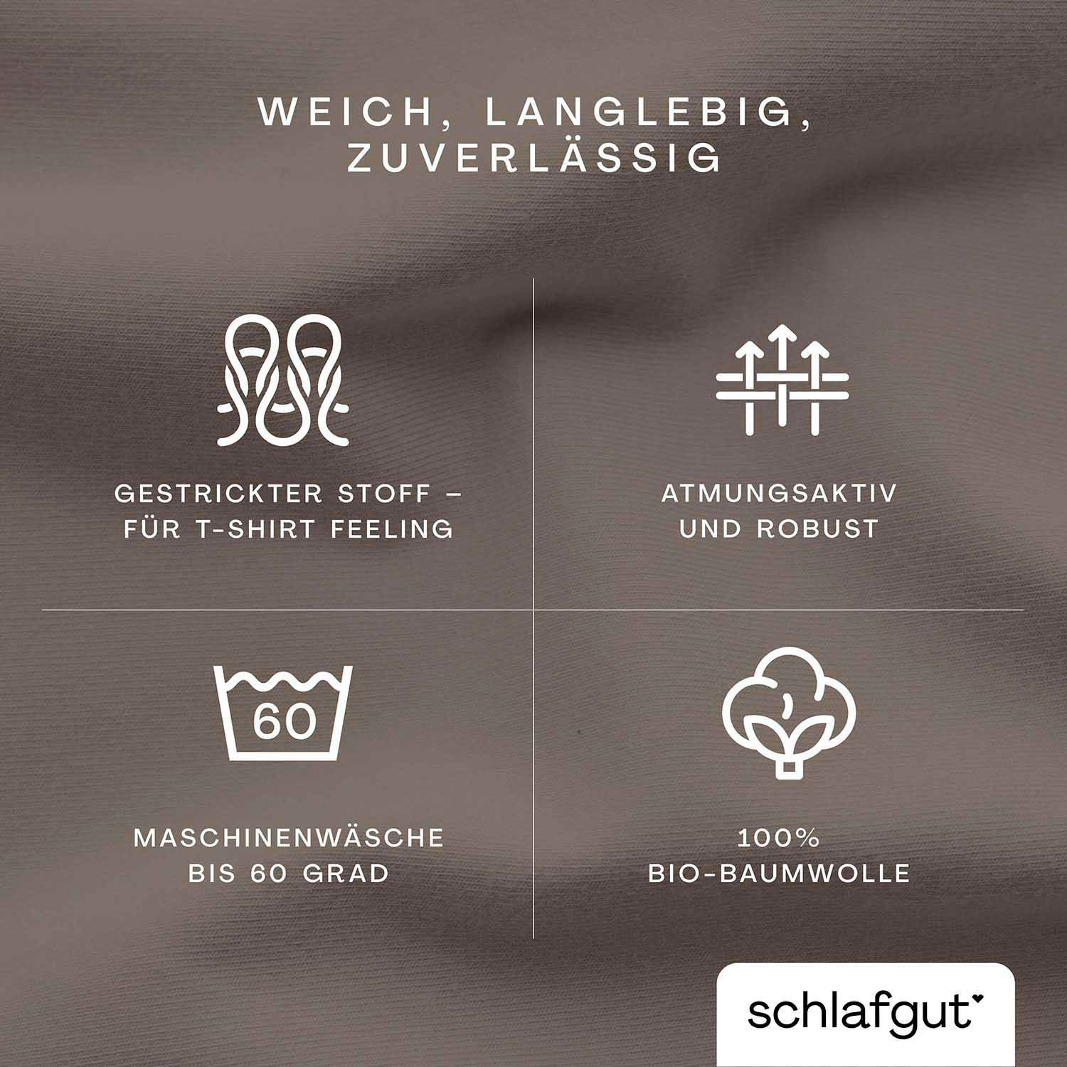 Thumbnail - Schlafgut Spannbettlaken "CASUAL u.a. in Gr. 90x200, 140x200 oder 180x200 cm, 100% Baumwolle" Bettlaken für Matratzen bi...