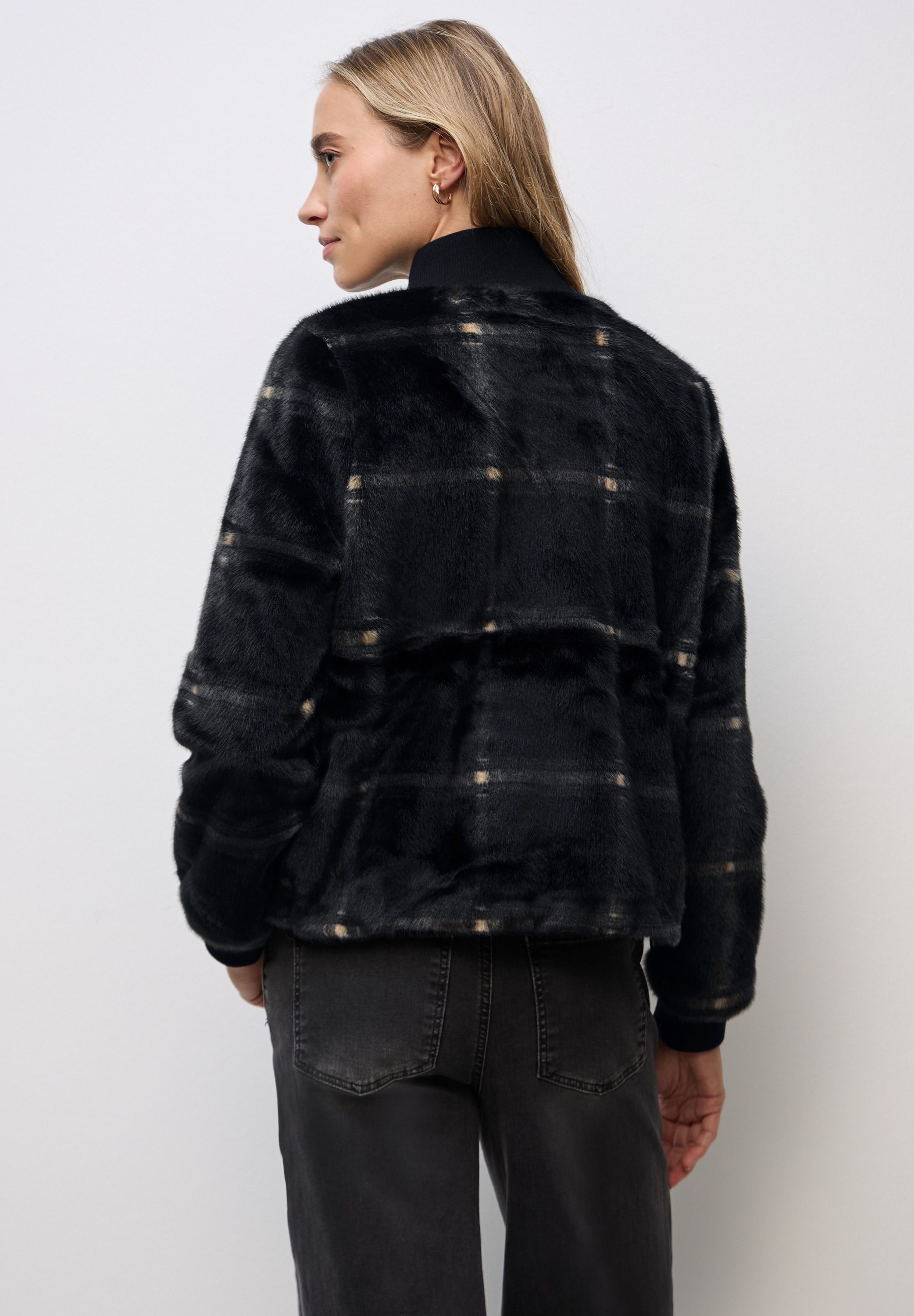 STREET ONE Kurzjacke ohne Kapuze mit Karomuster günstig online kaufen