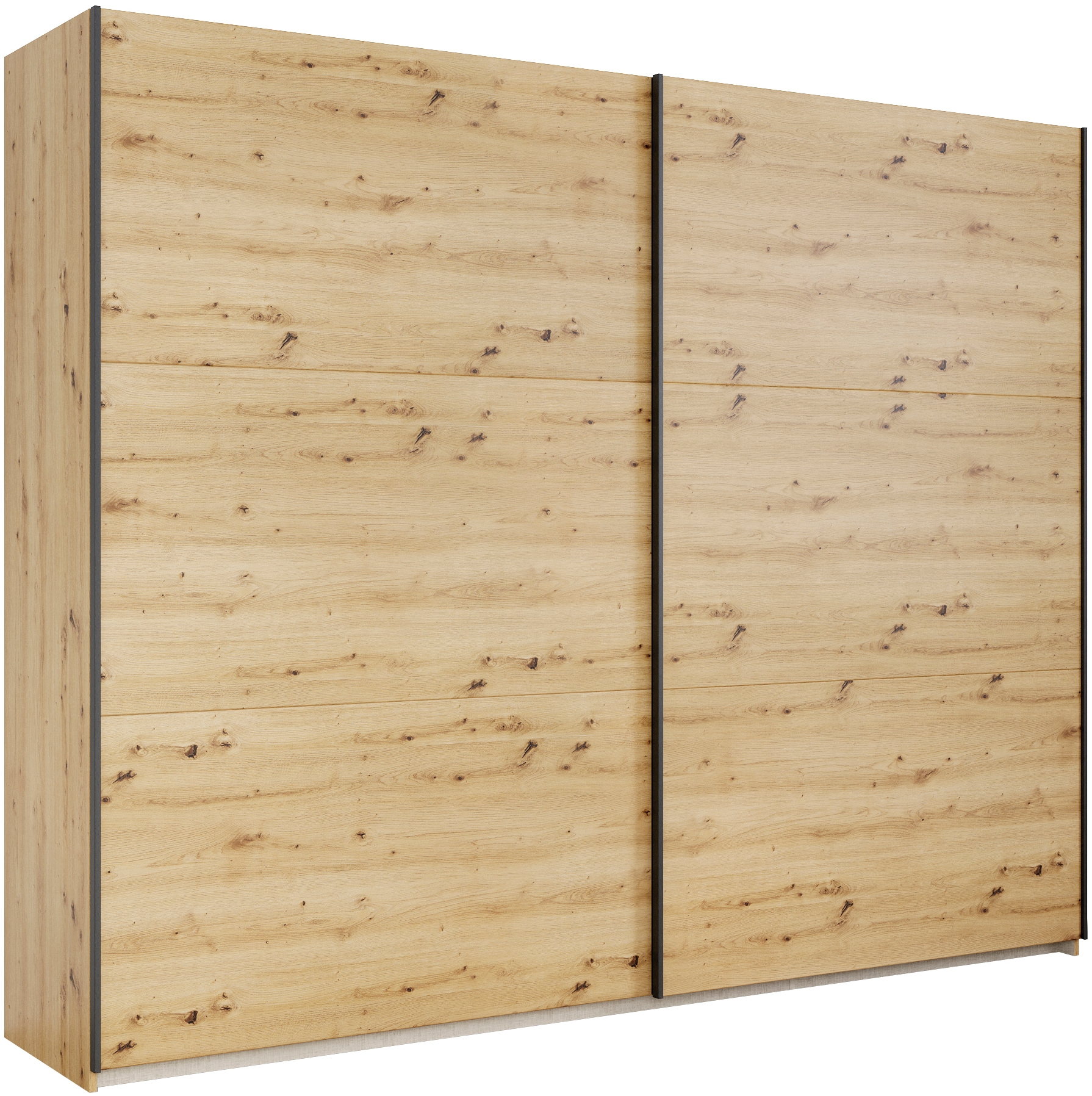 rauch Schwebetürenschrank "Kleiderschrank Drehtürenschrank Schrank Garderobe KRONACH" in 3 Ausstattungen BASIC/CLASSIC/PREMIUM, Breiten 131/175/218/261 cm, optional ohne, mit 1 oder 2 Spiegel, viel Stauraum MADE IN GERMANY