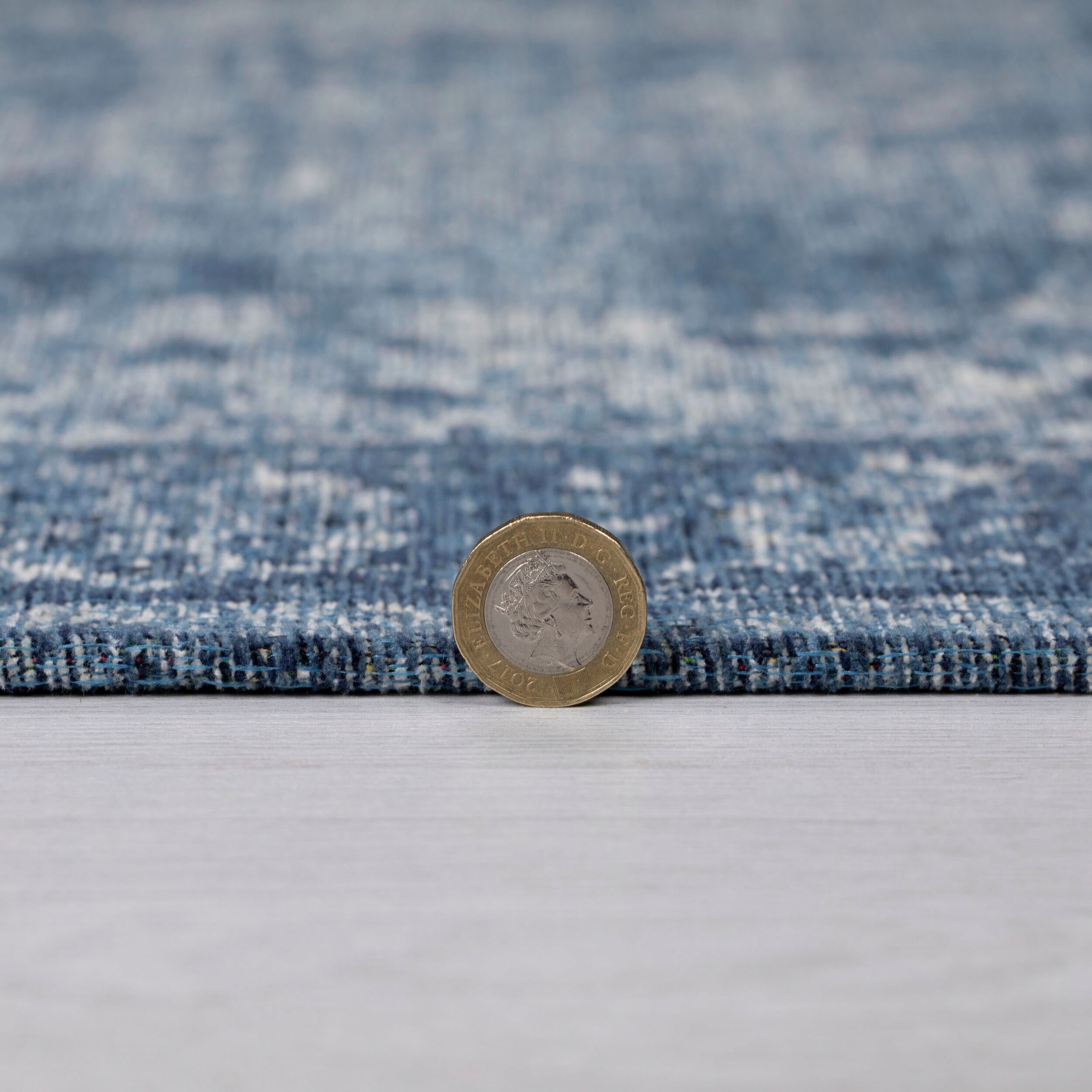 Teppich FLAIR RUGS "Antique Vintage-Muster", blau, B:120cm H:4mm L:170cm, Baumwolle, Kunstfaser, Teppiche, Teppich, Chenille Stil Teppich, Wohnzimmer, Schlafzimmer, Esszimmer 3