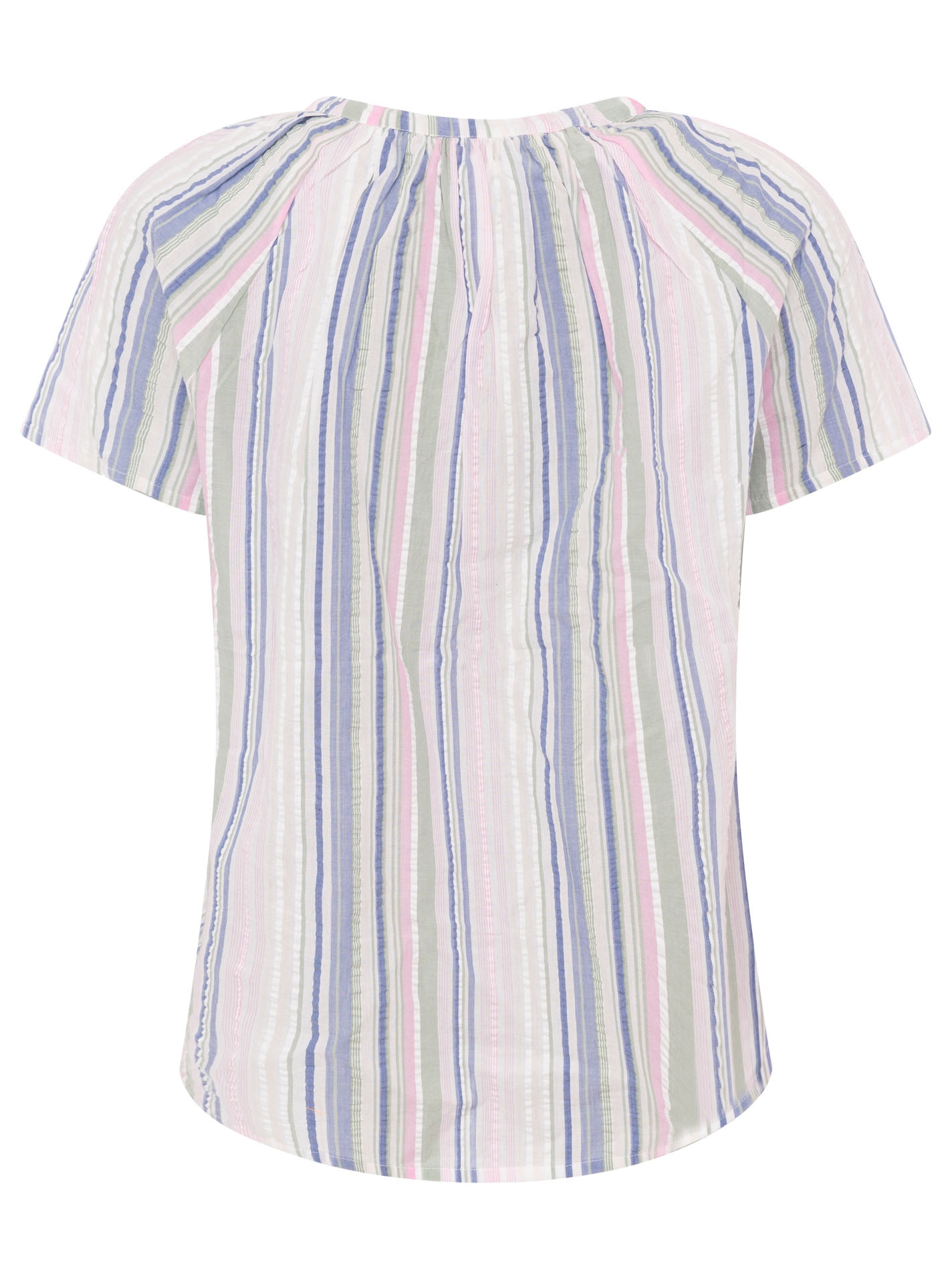 Zwillingsherz Kurzarmbluse »"Summer Stripes"« Streifen, Tunnelzug und Tasseln, kurzarm
