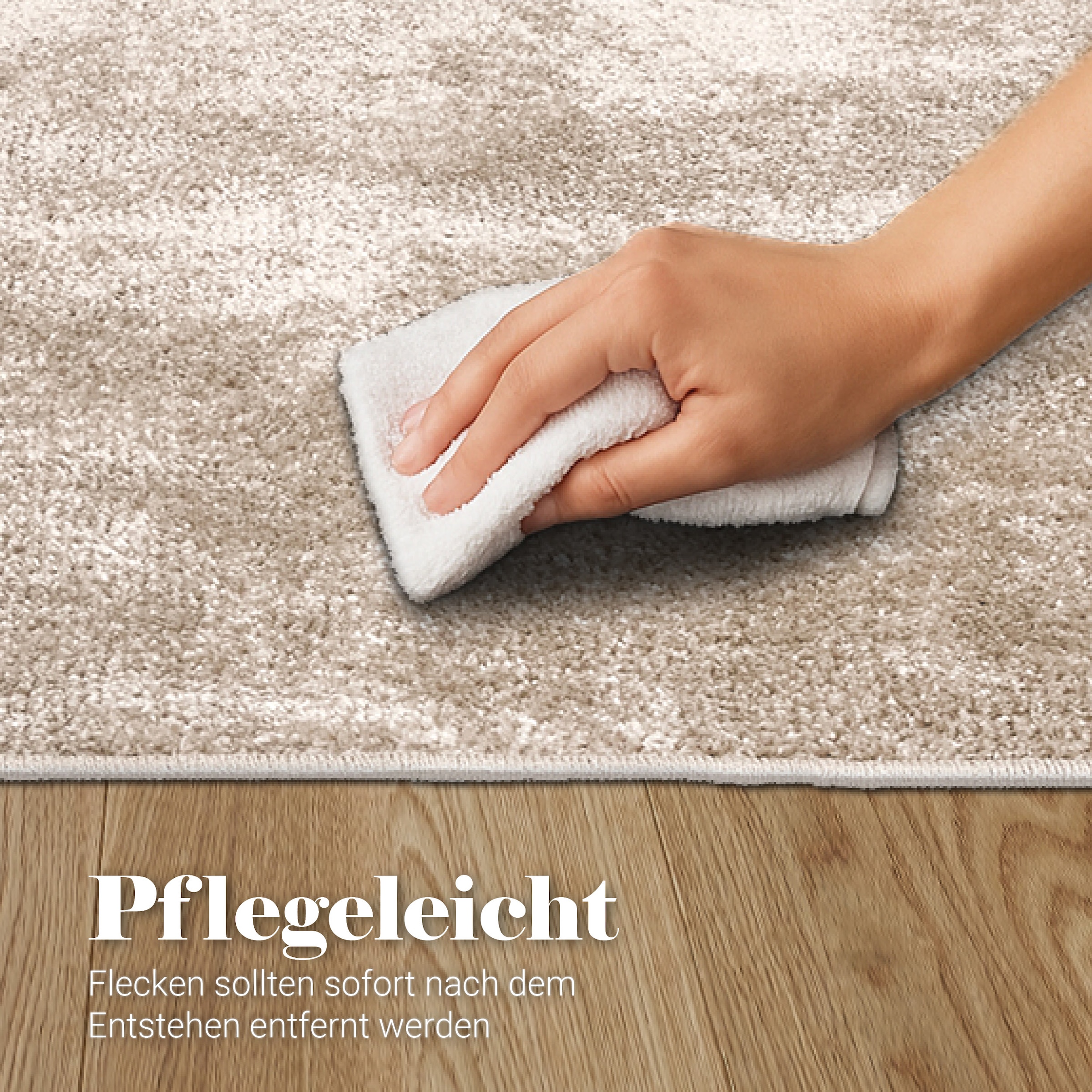 ASTRA Teppich »Stevie 250«, rechteckig, 9 mm Höhe, weicher Kurzflor, gewebt, Wohnzimmer, Schlafzimmer