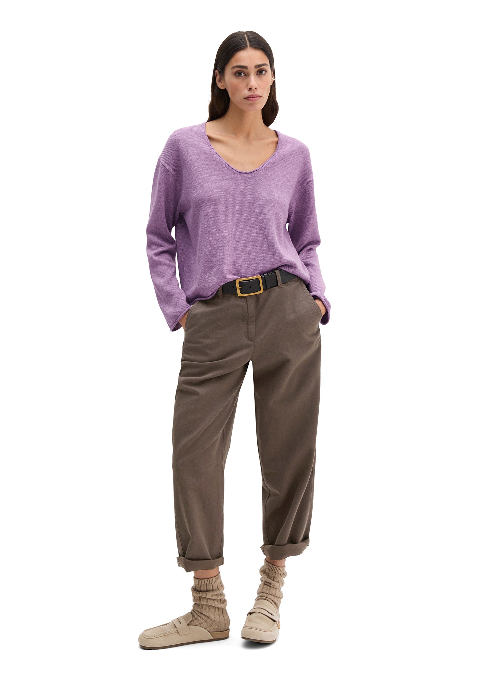 Marc O'Polo Strickpullover »aus Organic Cotton-Leinen-Mix«