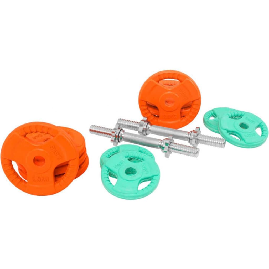 GORILLA SPORTS Hantel-Set »30 kg Hantelset mit 2 Kurzhanteln, Gummi Gripper Verstellbar«, (Set)