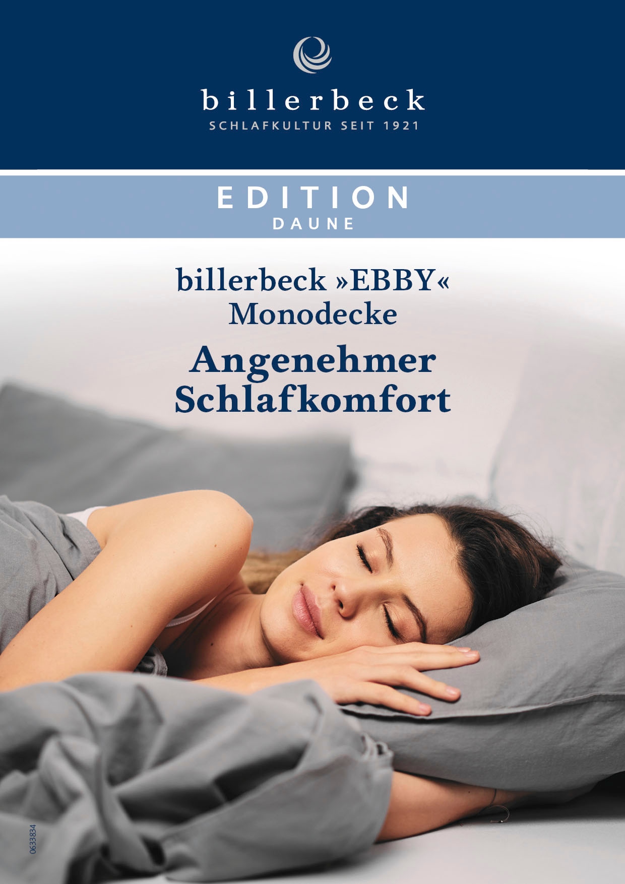 billerbeck Daunenbettdecke »Ebby 50 Mono, Bettdecke in 135x200, 155x220, 200x200 cm, Sommer«, normal, Füllung 50% Daunen, 50% Federn, Bezug 100% Baumwolle, (1 St.), Die Daunendecke für das ganze Jahr